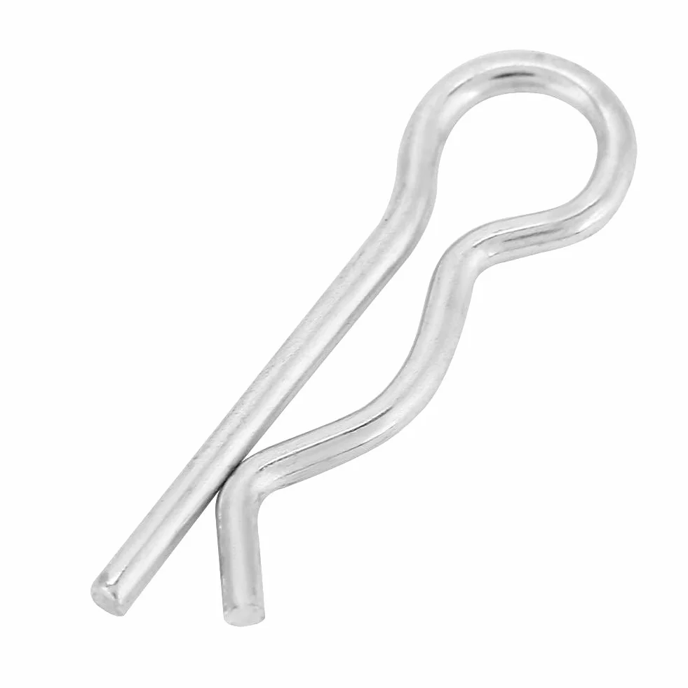 1*18Mm Typ R Zawleczka R Klipy 1Mm, Małe Klipsy R Klipsy ze Stali Nierdzewnej Ocynkowane Kołki Ustalające Spinki Sprężynowe Szpilka do Włosów