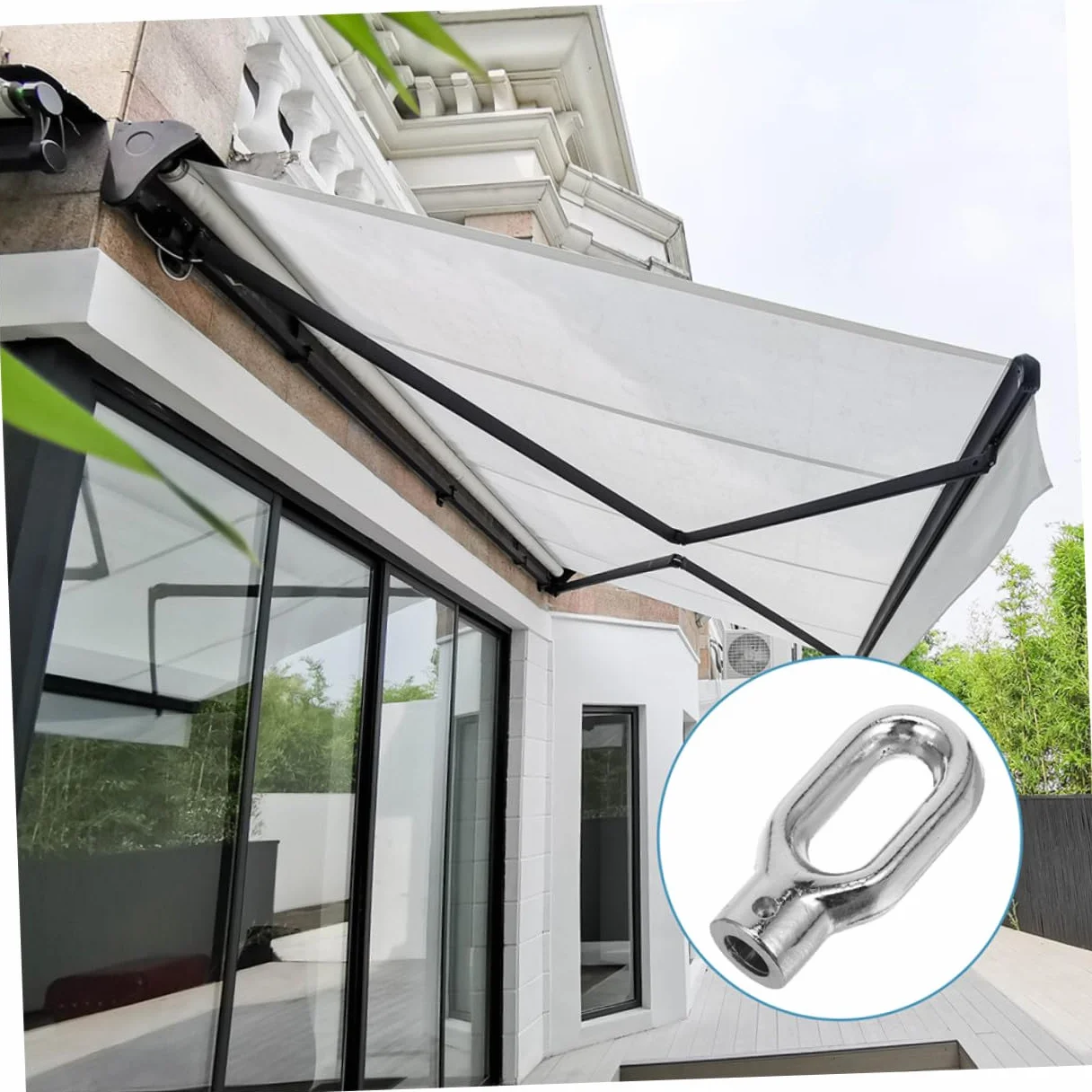 INOOMP Akcesoriów Do Markiz Hak Ringowy z Aluminium Element Do Campingowych Markiz Uniwersalne Zastosowanie Dla Różnych Systemów Markizowych