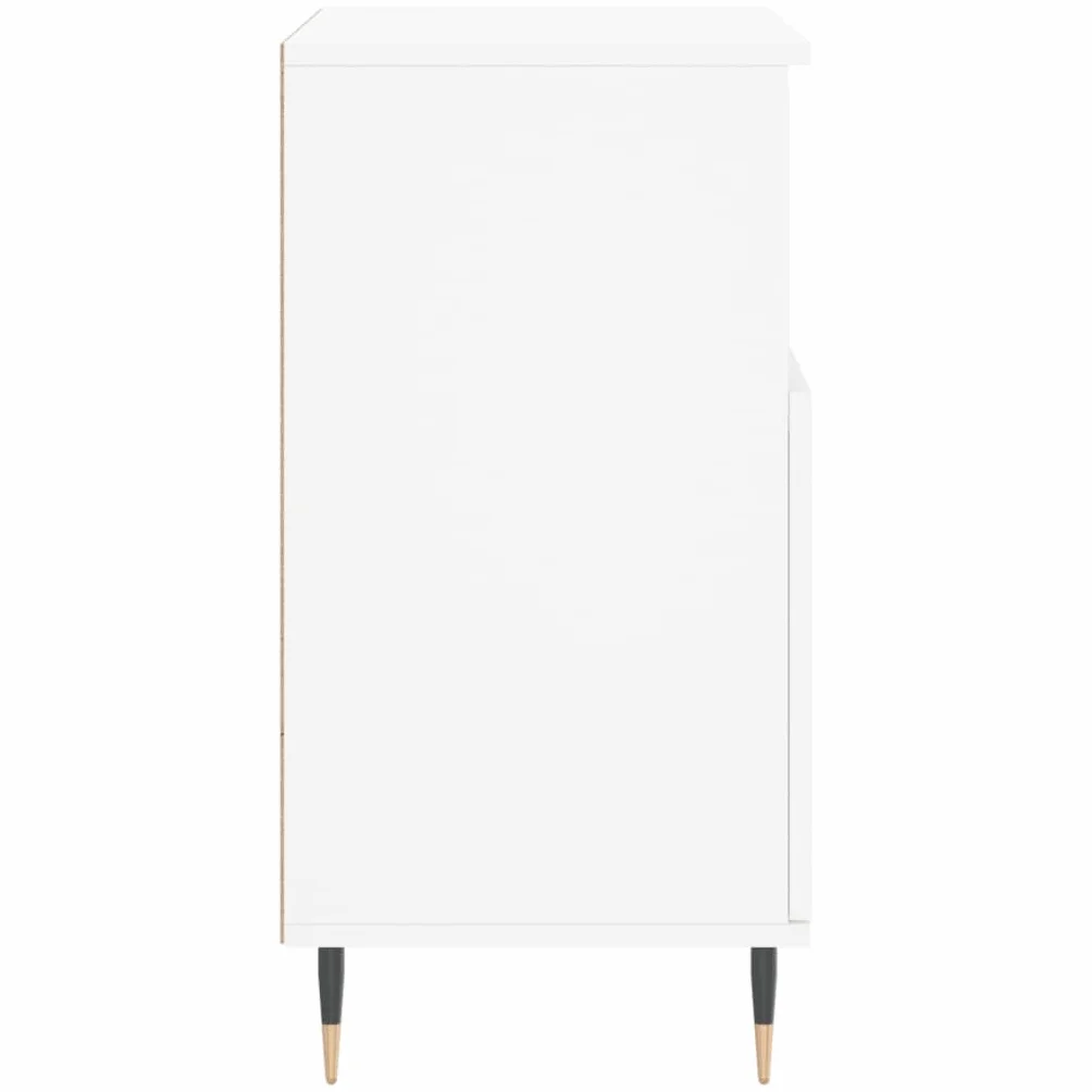 vidaXL Komoda, biała, 60x35x70 cm, materiał drewnopochodny, komoda, szafka kuchenna, szafka boczna, kredens, szafka do przedpokoju, kredens do jadalni