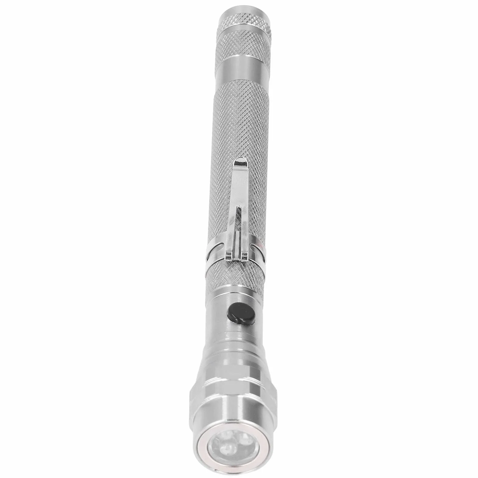 Przenośny chwytak magnetyczny, kij obrotowy o 360 stopni Kompaktowa dioda LED ze stopu aluminium do naprawy samochodów(Srebro)