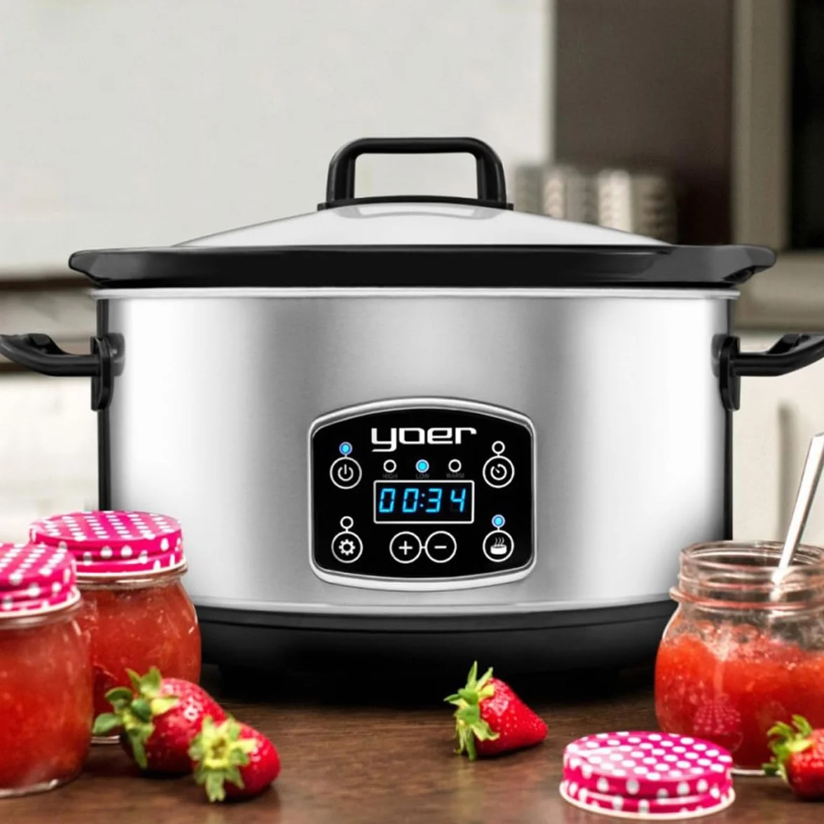 Yoer Clever-Cook SC4502S Wolnowar 280W 4.5 L garnek ceramiczny wyjmowana misa