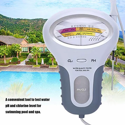 Miernik chloru i PH 2-w-1 Tester basenowy, Miernik testowy PH i chloru CL2 Przenośny analizator monitora jakości wody do basenu i spa