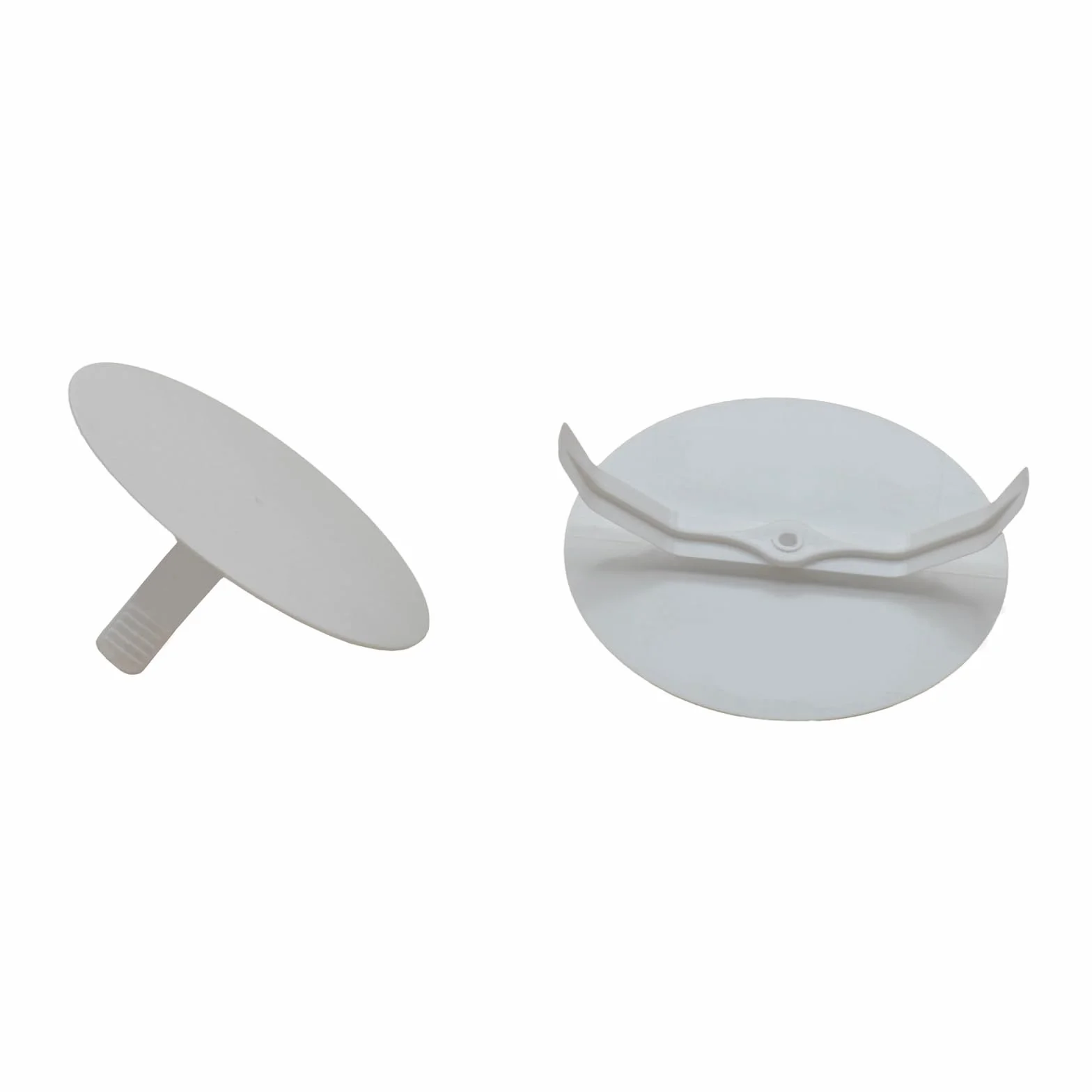 Odbojnik sprężynowy, biały, okrągły, Ø 72 mm, dla puszek Ø 60 mm, 5 sztuk