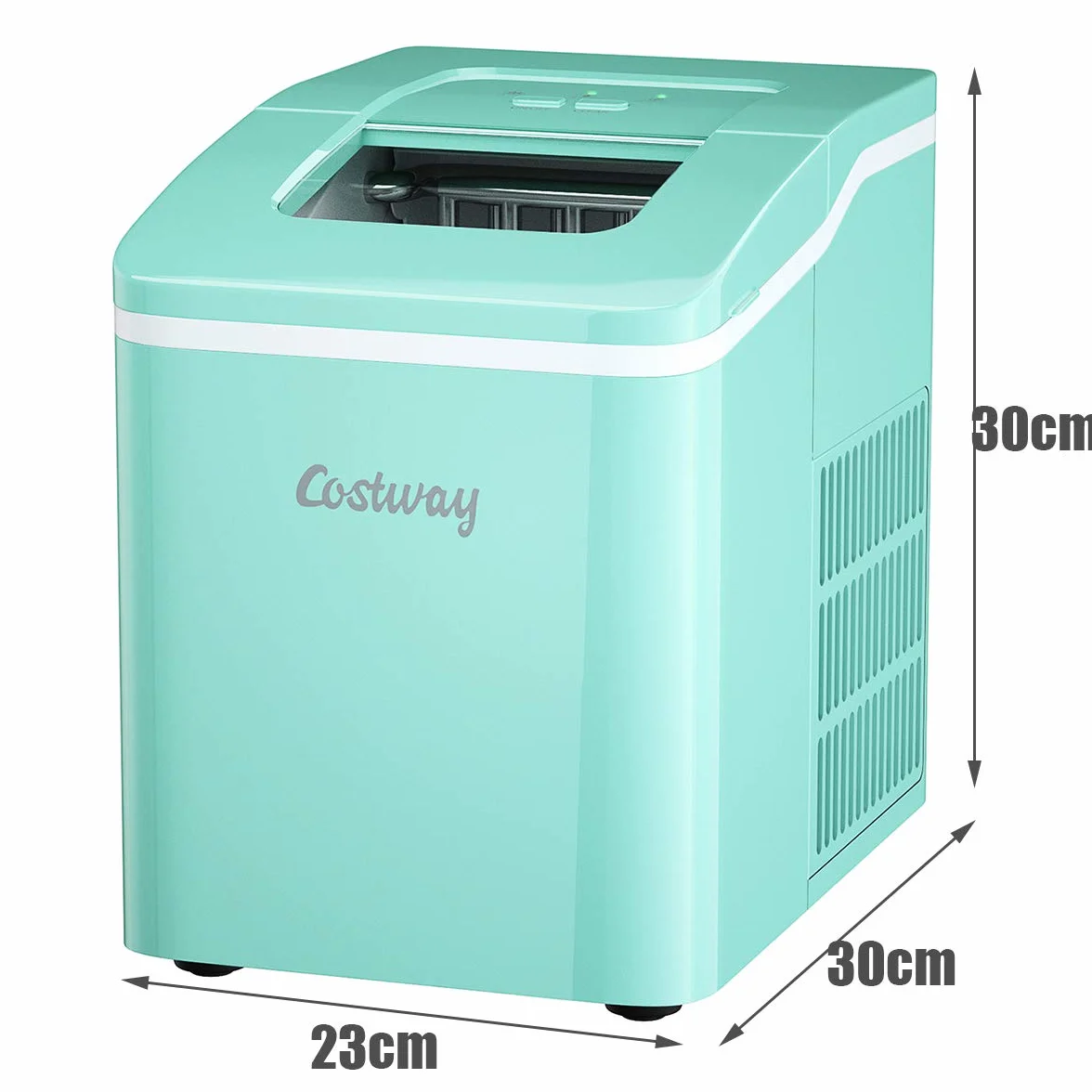 COSTWAY Kostkarka do lodu 12 kg/24 h 120 W 31x22x30 cm Zielona