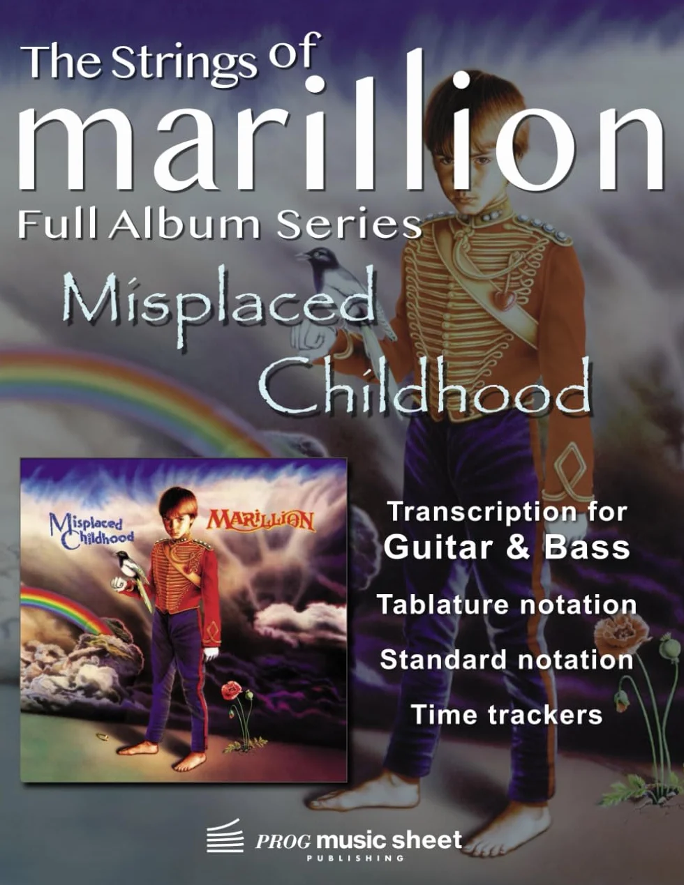 Marillion - MISPLACED CHILDHOOD: High quality transcription music sheet with Tablature - For Bass & Guitar