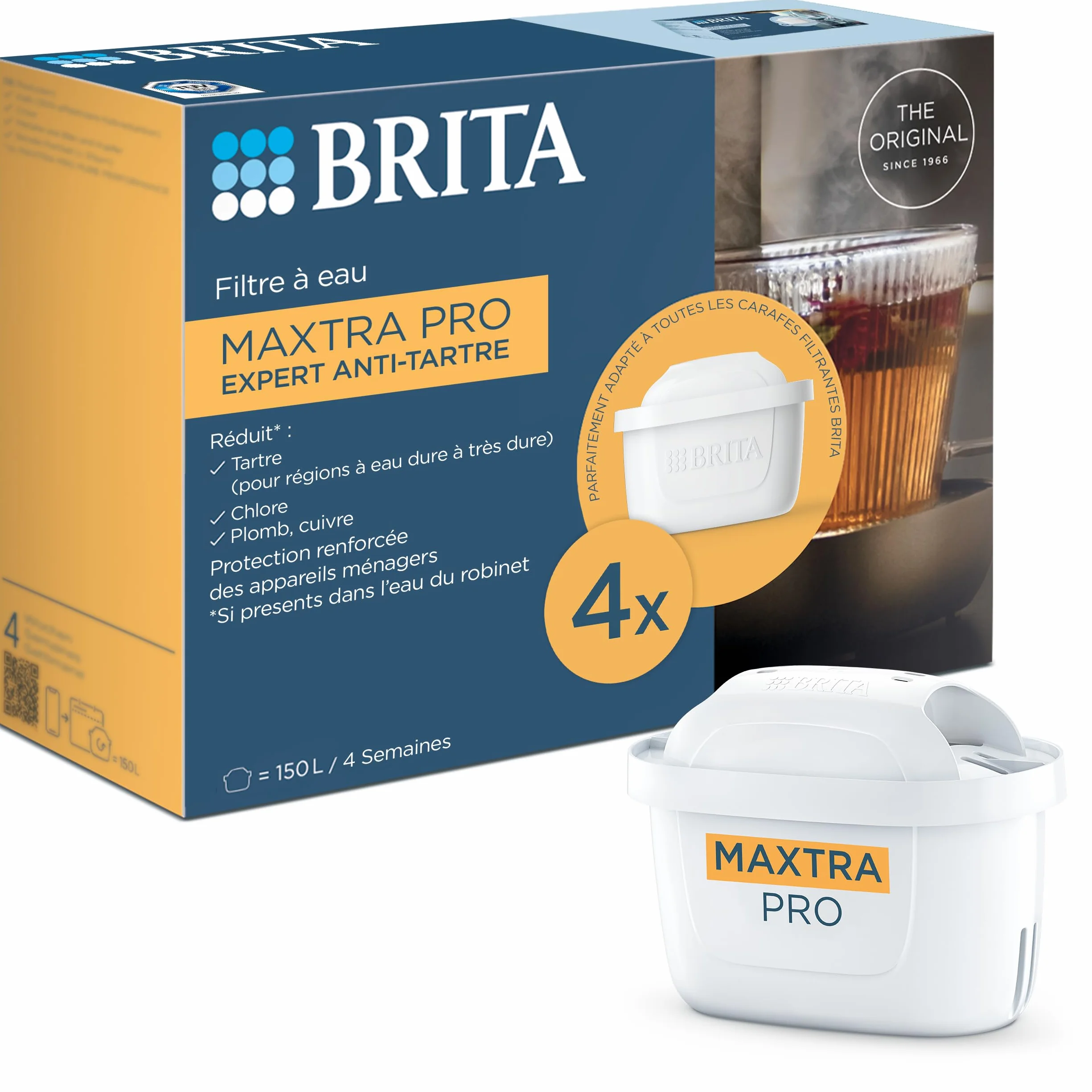 BRITA Wkład filtrujący MAXTRA PRO Hard Water Expert 4 szt. redukujący chlor i metale