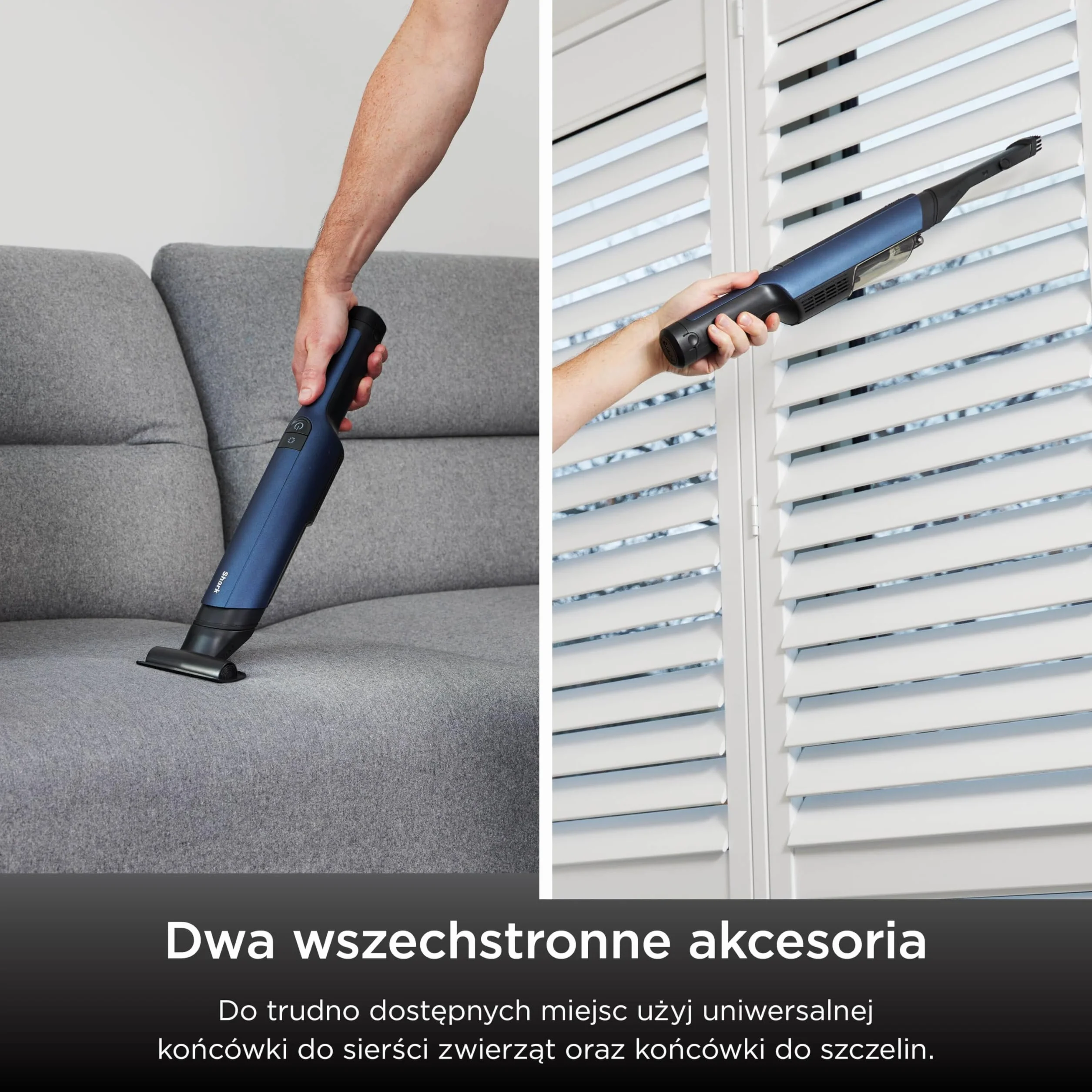 Shark WandVac 2.0 bezprzewodowy mini odkurzacz ręczny, mały i lekki, wydajny akumulatorowy odkurzacz ręczny z końcówką szczelinową/szczotką do kurzu i nasadką do różnych powierzchni, niebieski WV270EU