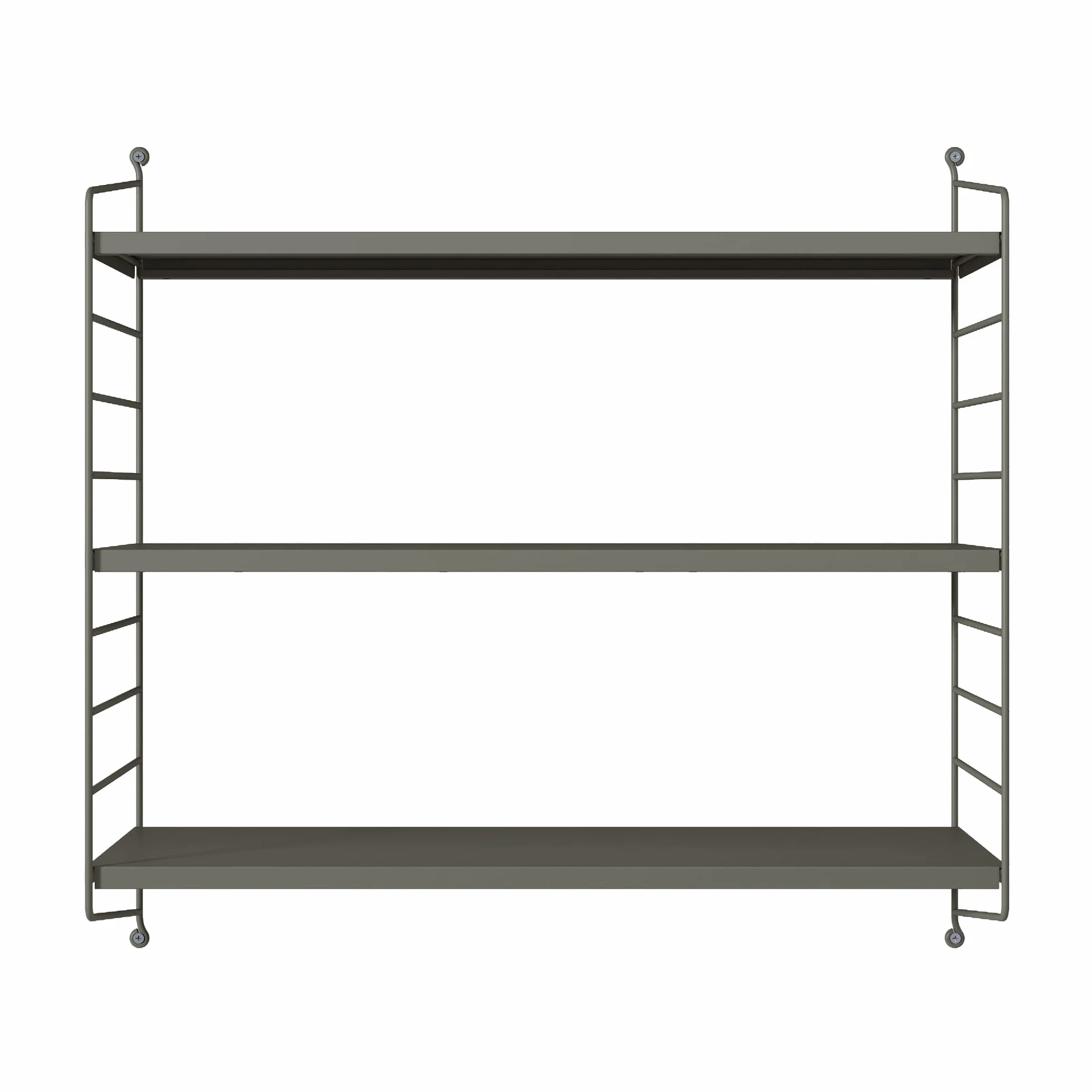 [en.casa] Modułowy regał ścienny, regał metalowy, antracyt, regał wiszący z 3 półkami, regał łazienkowy, regał kuchenny, półka ścienna, do salonu