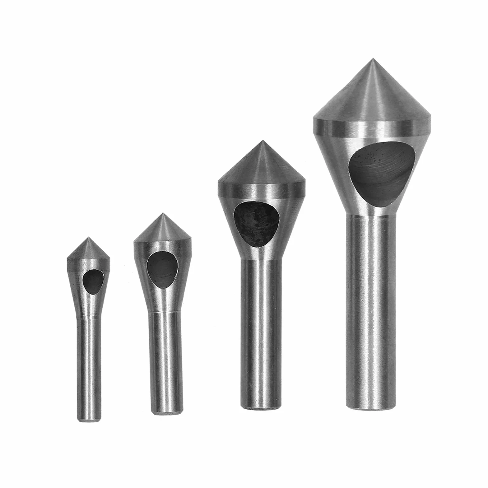 Countersink Drill Bit Set 4PCS | 4241 High Speed Steel Deburring Tool | Chamfering Tool for Carbon Steel/PVC Plates/Insulating Plates | 2-20mm Oblique Hole