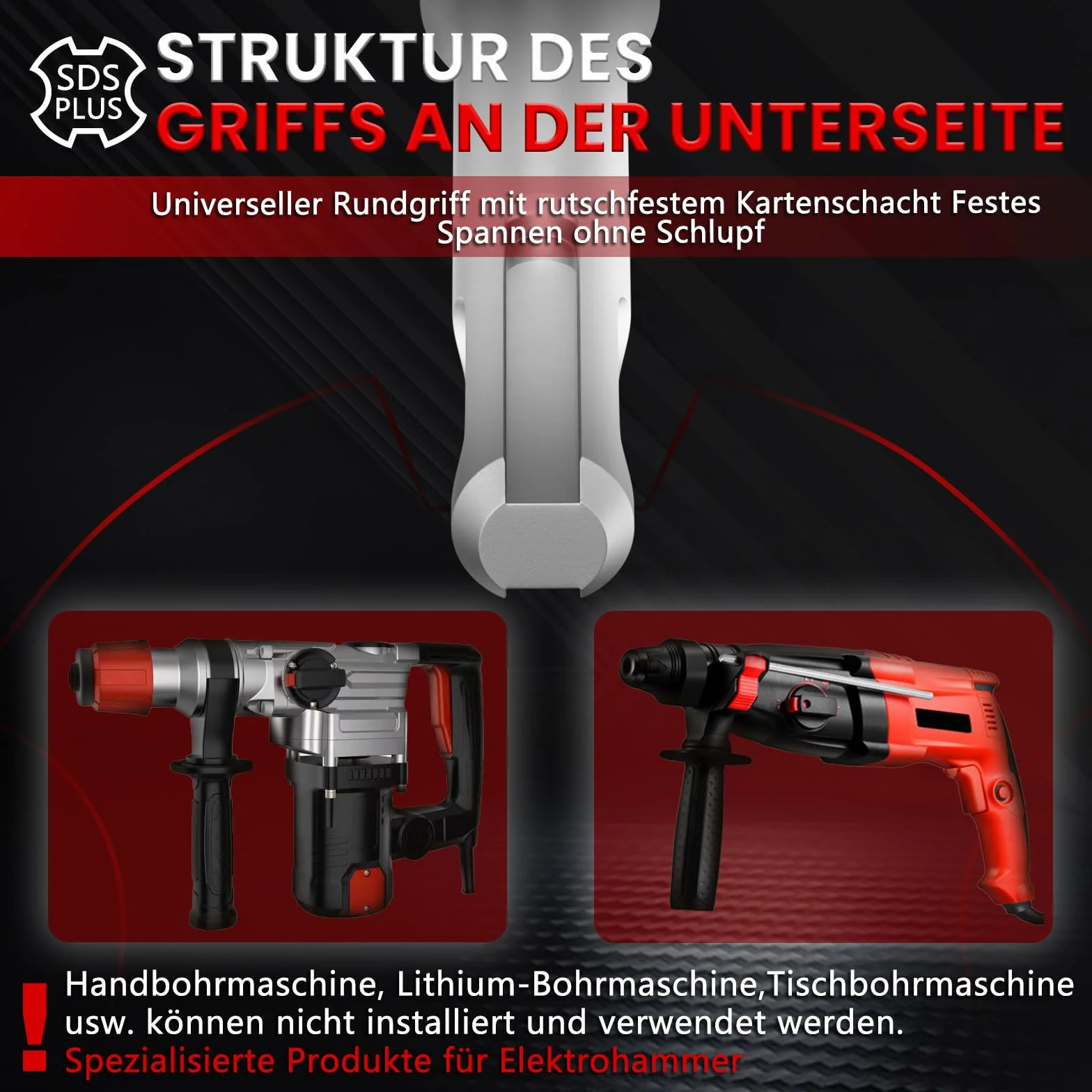 CSOOM otwornica do betonu 55 mm z przedłużeniem SDS-Plus 110 mm, zestaw otwornic do betonu, 4 wiertła centrujące 8 x 110 mm, końcówka z twardego metalu, 2 x wiertło centrujące