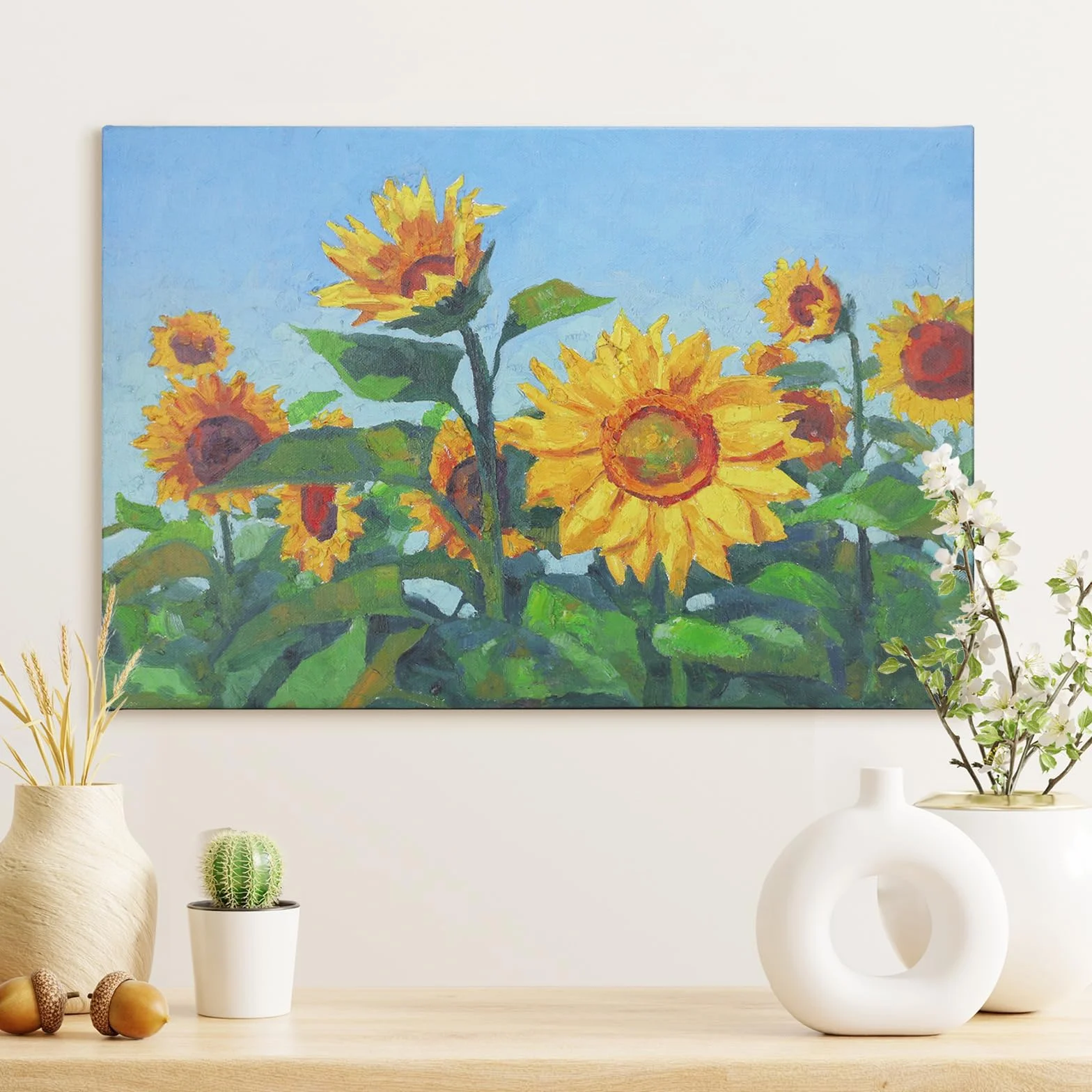 JBER Obraz olejny na płótnie 3D, sypialnia, salon, dekoracja stołu, piękny prezent, obraz olejny na płótnie - 60 x 40 cm (kwiat-02)