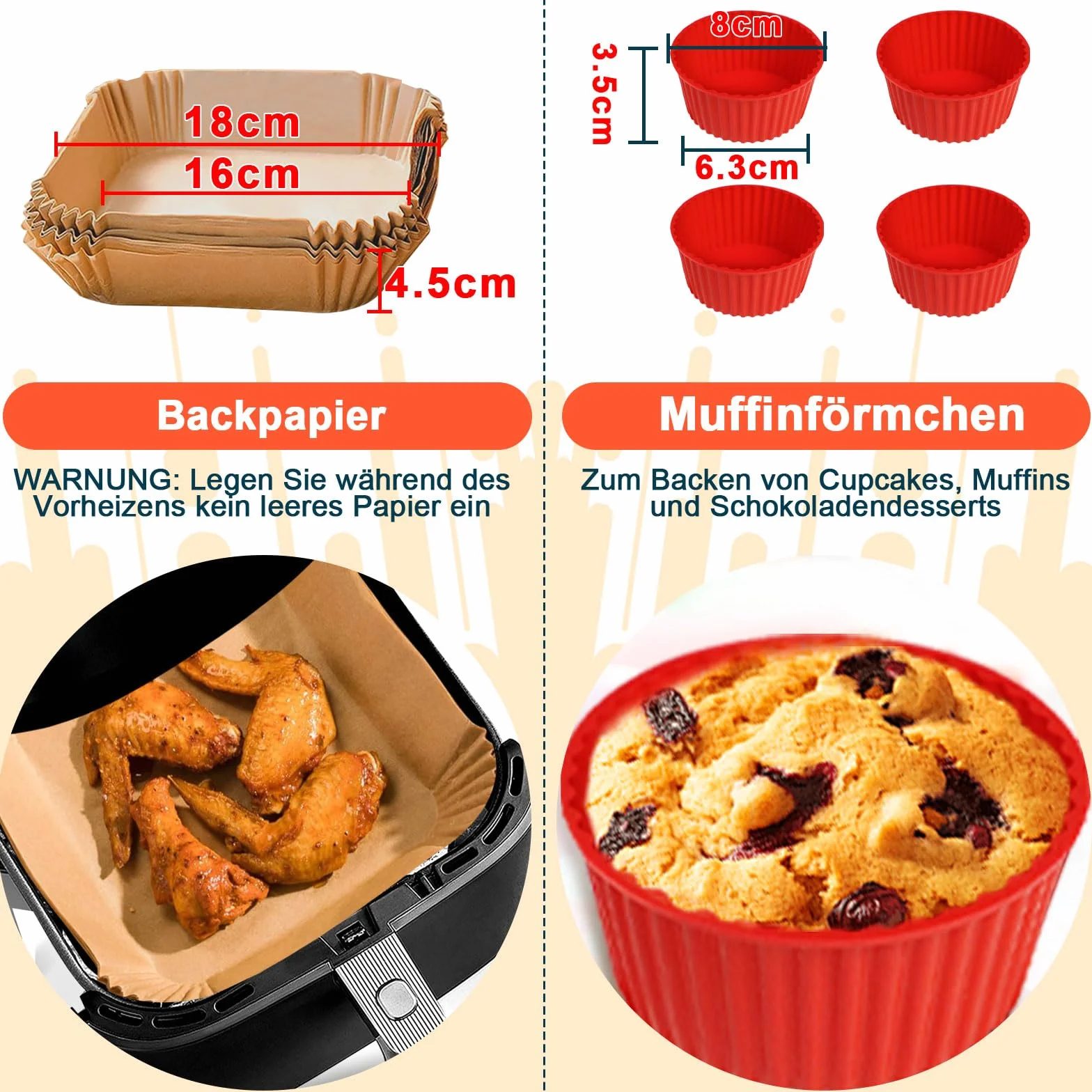 Akcesoria Airfryer Philips Essential 4,1 l HD9252 HD9255 HD9200 5 sztuk