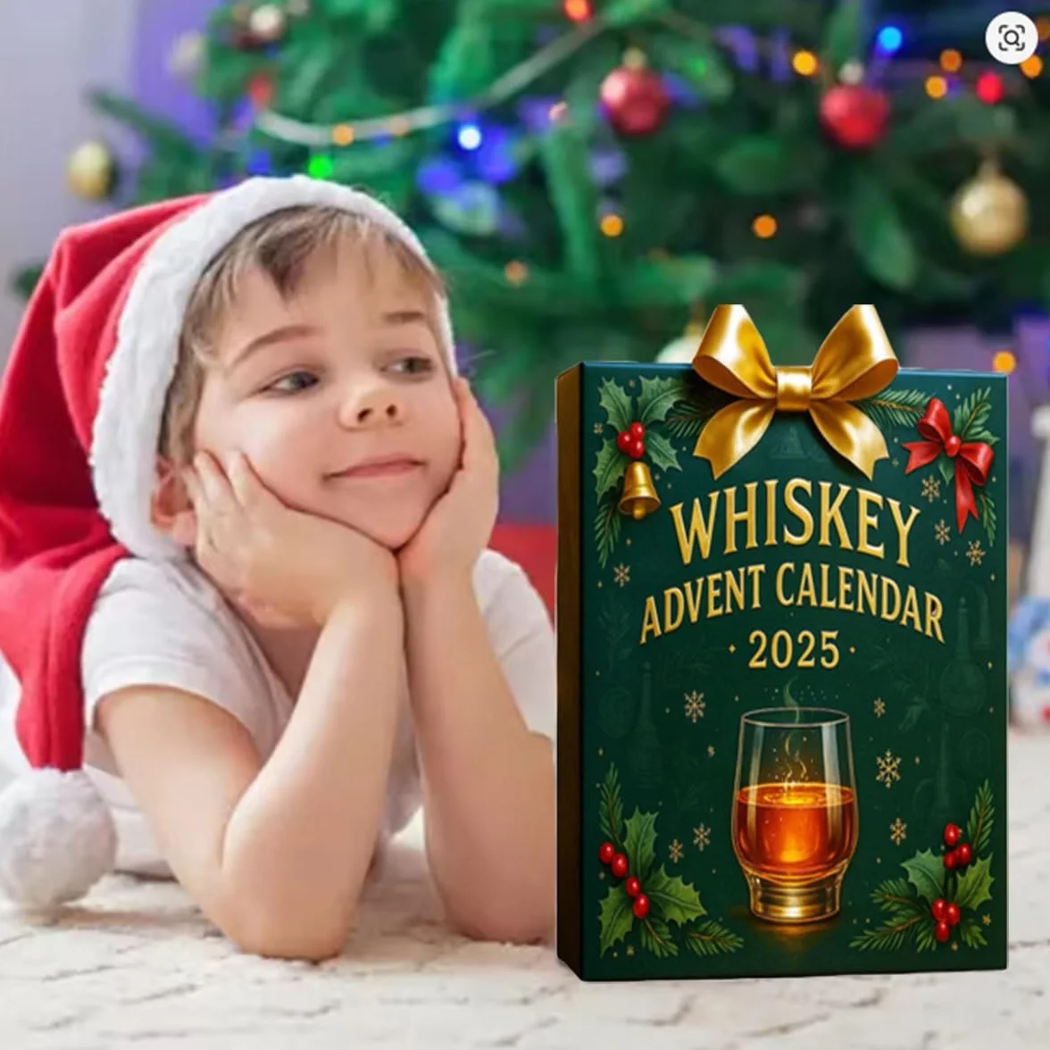 Kalendarz adwentowy z whiskey 2025, Kalendarze adwentowe dla miłośników piwa i whiskey, 24 luksusowe wisiorki z whiskey/piwem, 24 dni bez powtórek, Przez świat whiskey/piwa (Zielony-A)