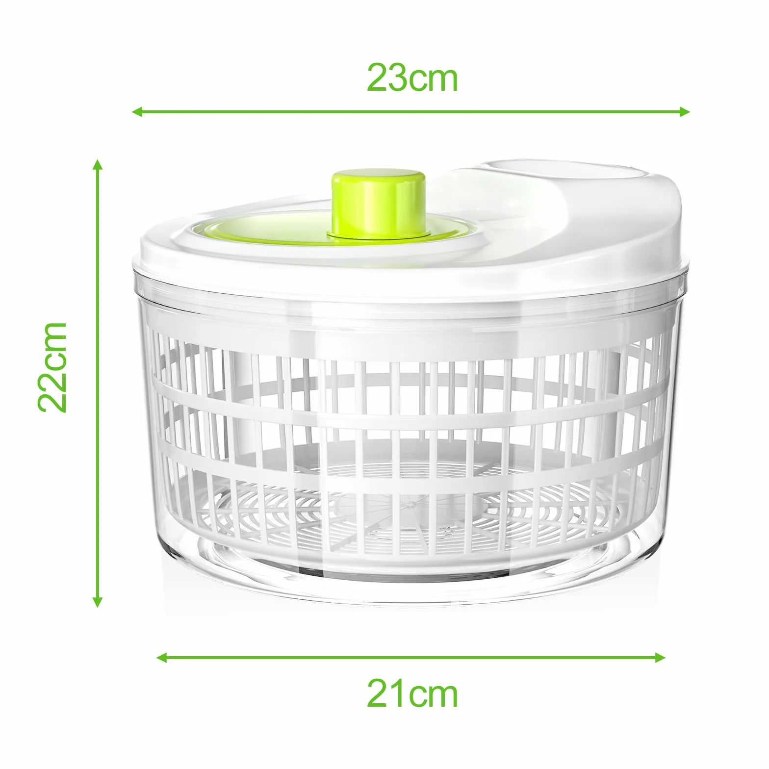 Wirówka do sałaty z napędem korbowym 3L miska sitko 22.5 cm