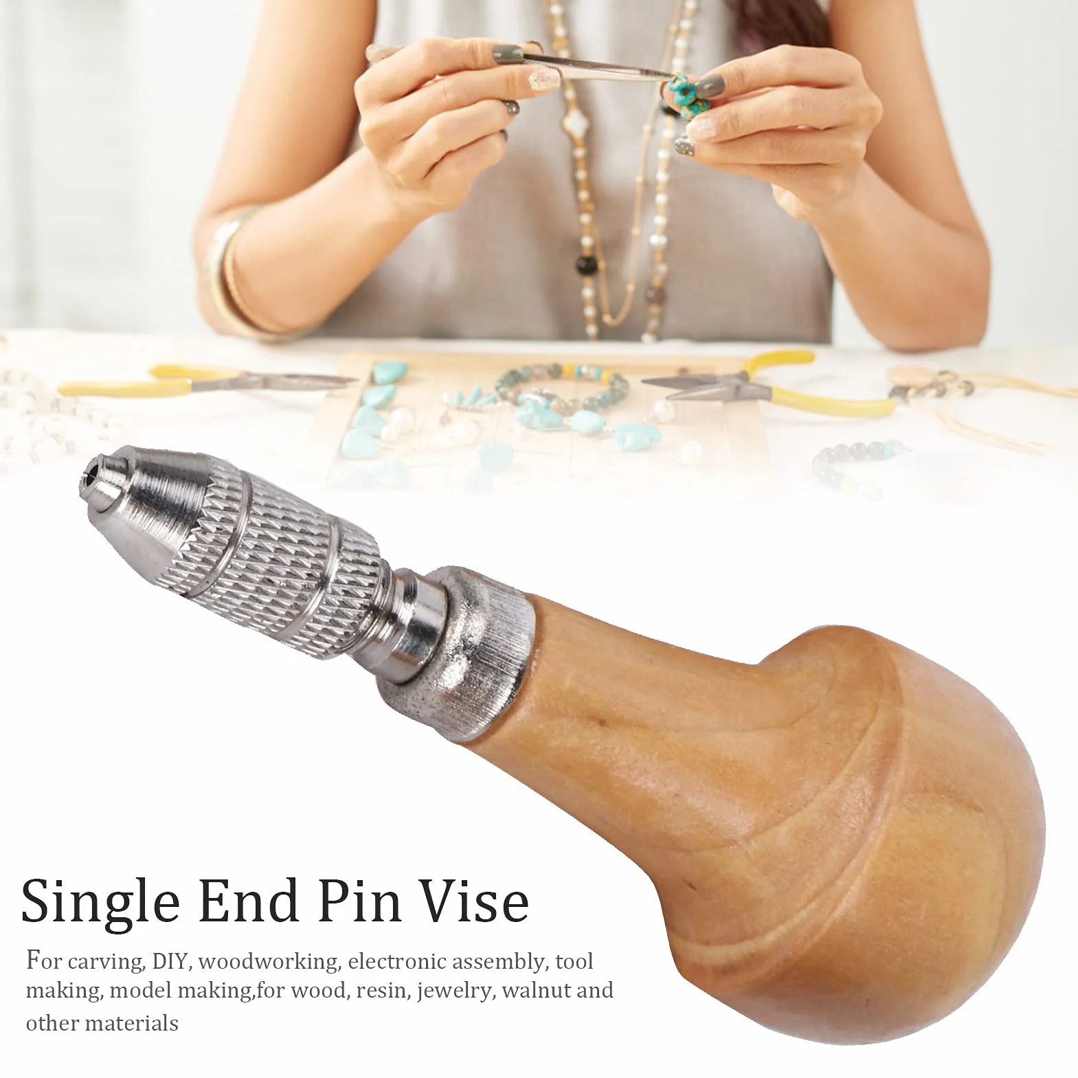 Ejoyous Pin Vise Hand Drill, Wielofunkcyjny do Rękodzieła DIY, Nadaje się do Różnych Materiałów, Wysokiej Jakości Materiał z Wygodną Rękojeścią
