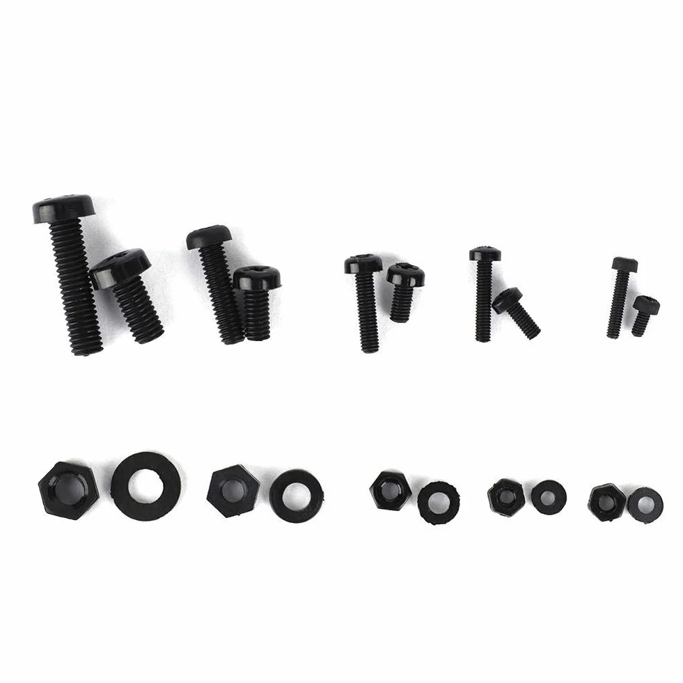 Nylon Nylon Schrauben, Multifunktions-Nylon Schraubensatz, Befestigungselemente M2 / M2.5 / M3 / M4 / M5 Industrie für Mechaniker DIY(Black 270pcs nylon screw set)