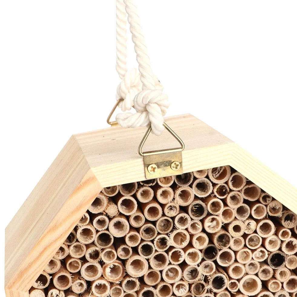Domek dla pszczół, Yctze 16 * 16 * 9 Drewniany Owad Dom dla pszczół Wood Bug Room Hotel Budka Lęgowa do Dekoracja Ogrodowa