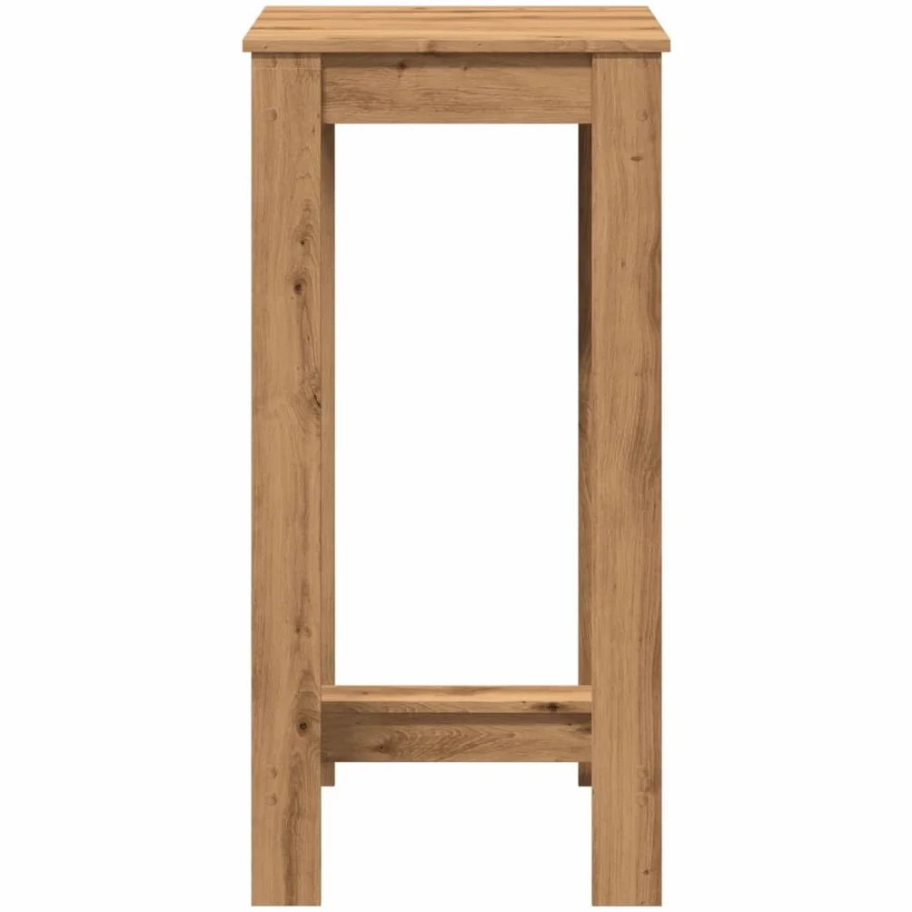 vidaXL Stolik barowy, dąb artisian, 51x50x103,5 cm, stolik pubowy, stolik do baru, stolik do baru domowego, wysoki stolik, prostokątny stolik barowy
