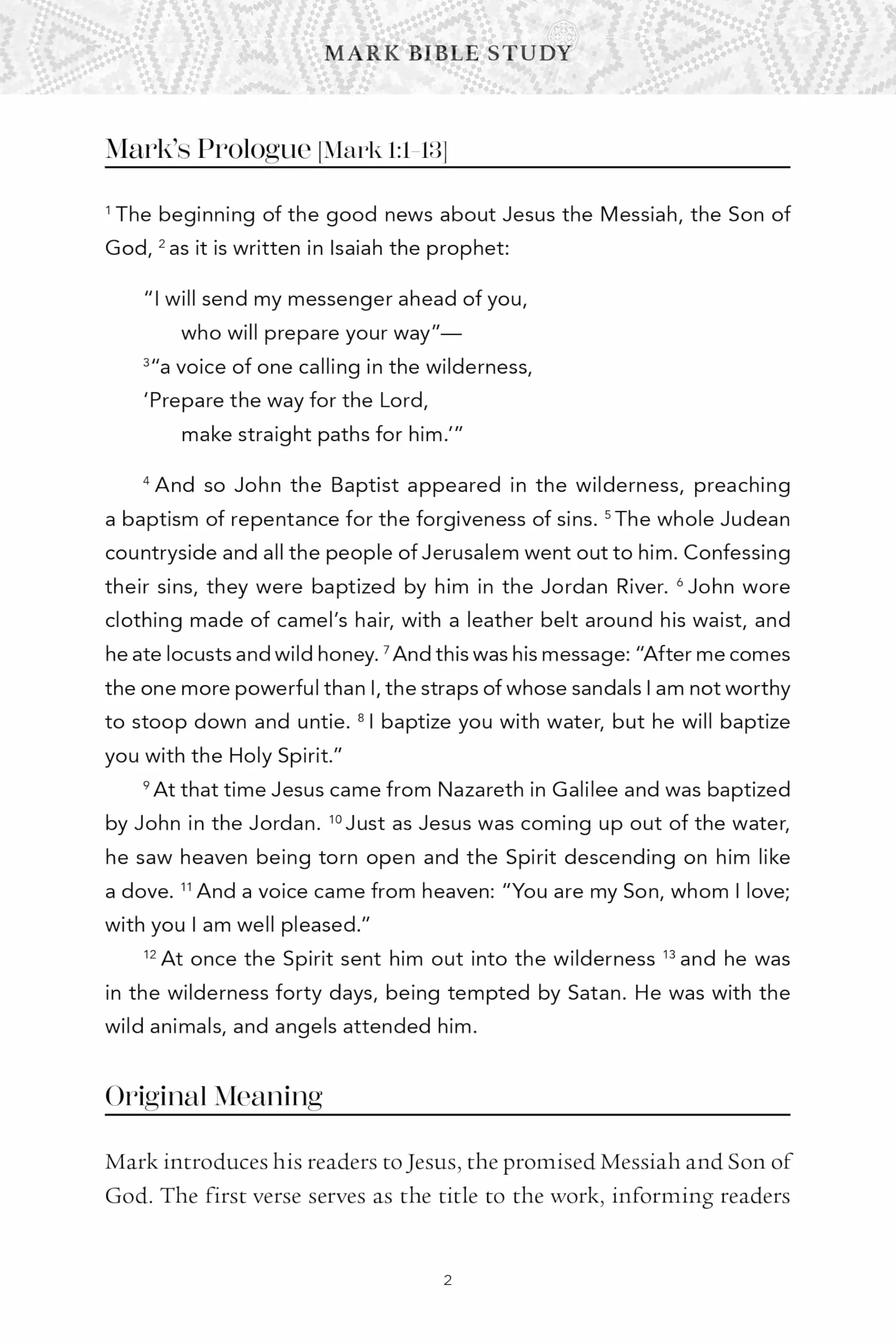 Mark Bible Study: Building Our Faith on a Strong Foundation