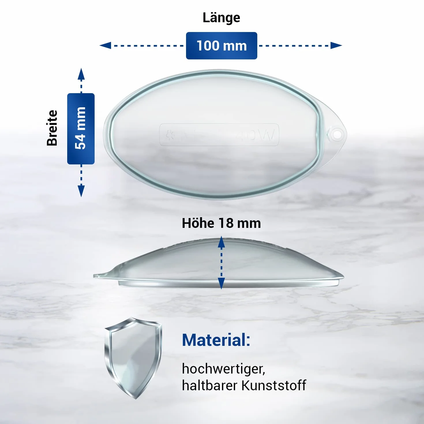 VIOKS Osłona Klosz Żarówki 100x54mm Zamiennik Electrolux 5024879600/0 2 sztuki