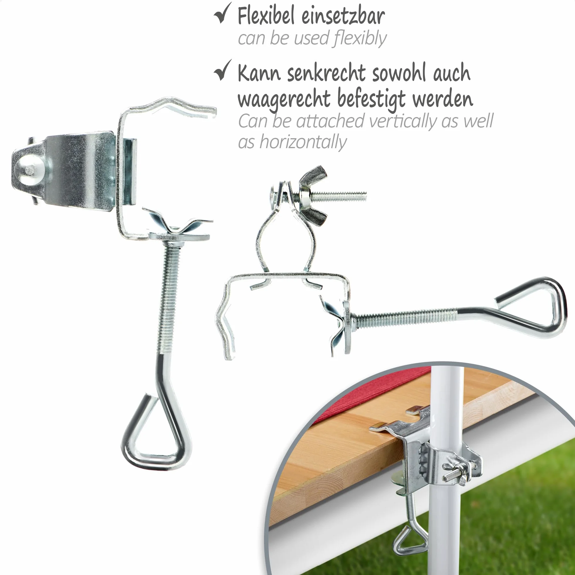 COM-FOUR® stojak na parasol – parasol na balustradę lub balkon – stopka parasolowa na balkon i taras (Ø 19-32 mm, 01 Stück)