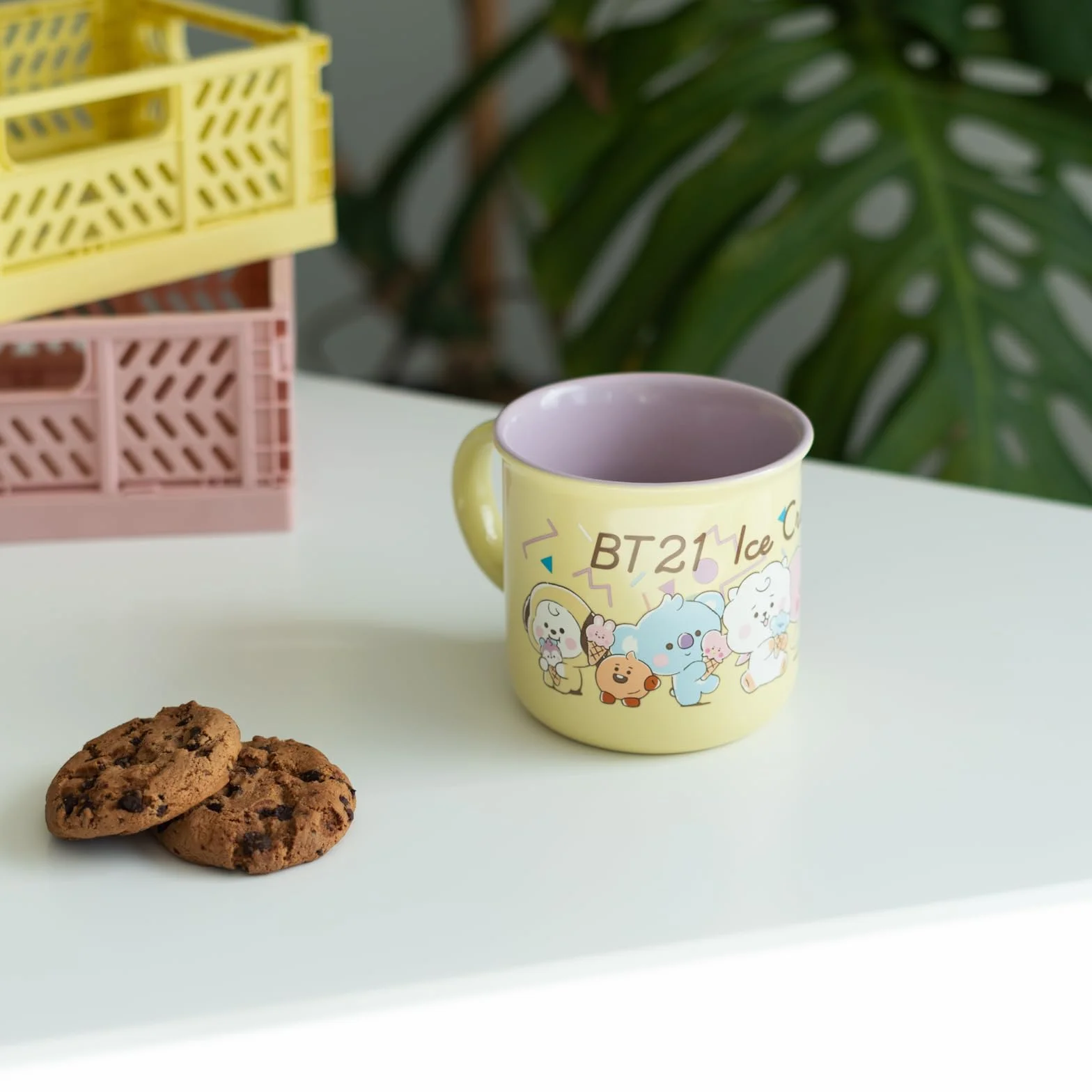 Grupo Erik kubek ceramiczny – BT21 Merch | 375 ml filiżanka do kawy i herbaty, fajne kubki i filiżanki | BT21 prezenty poniżej 4,5 kg, Kawaii Stuff, prezenty Kawaii