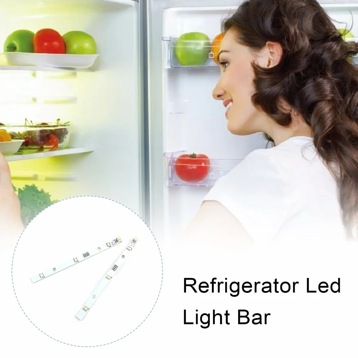 Comioke 2 x listwa świetlna LED do listwy świetlnej RONGSHENG/HISENSE E349766 MDDZ-162A 1629348 DC12V 2W żarówka wymienna do lodówki Kenwood KIFF5017 KIFF5020 KIFF7020