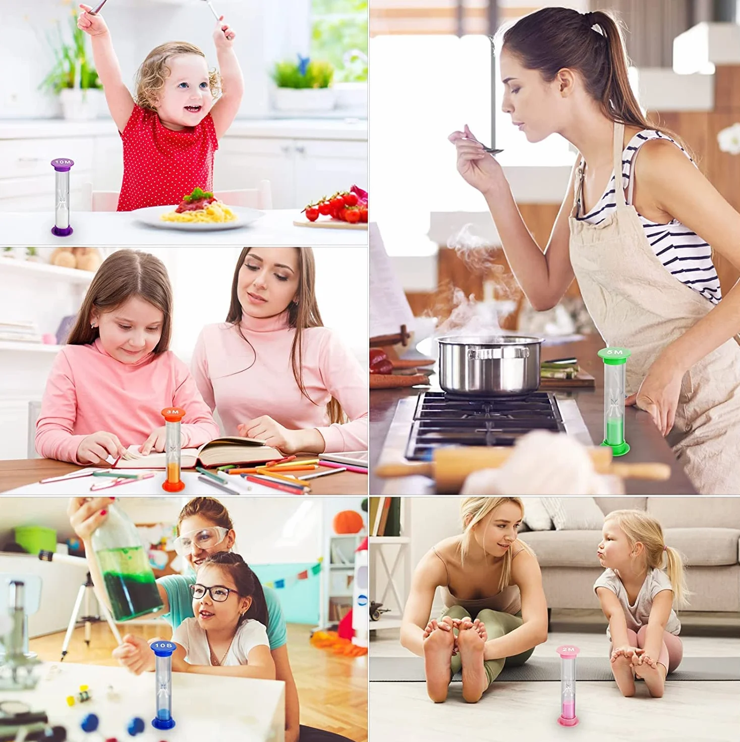 Klepsydra – 30 sek., 1 min, 2 min, 3 min, 5 min, 10 min – klepsydra, czasomierz – 6 sztuk