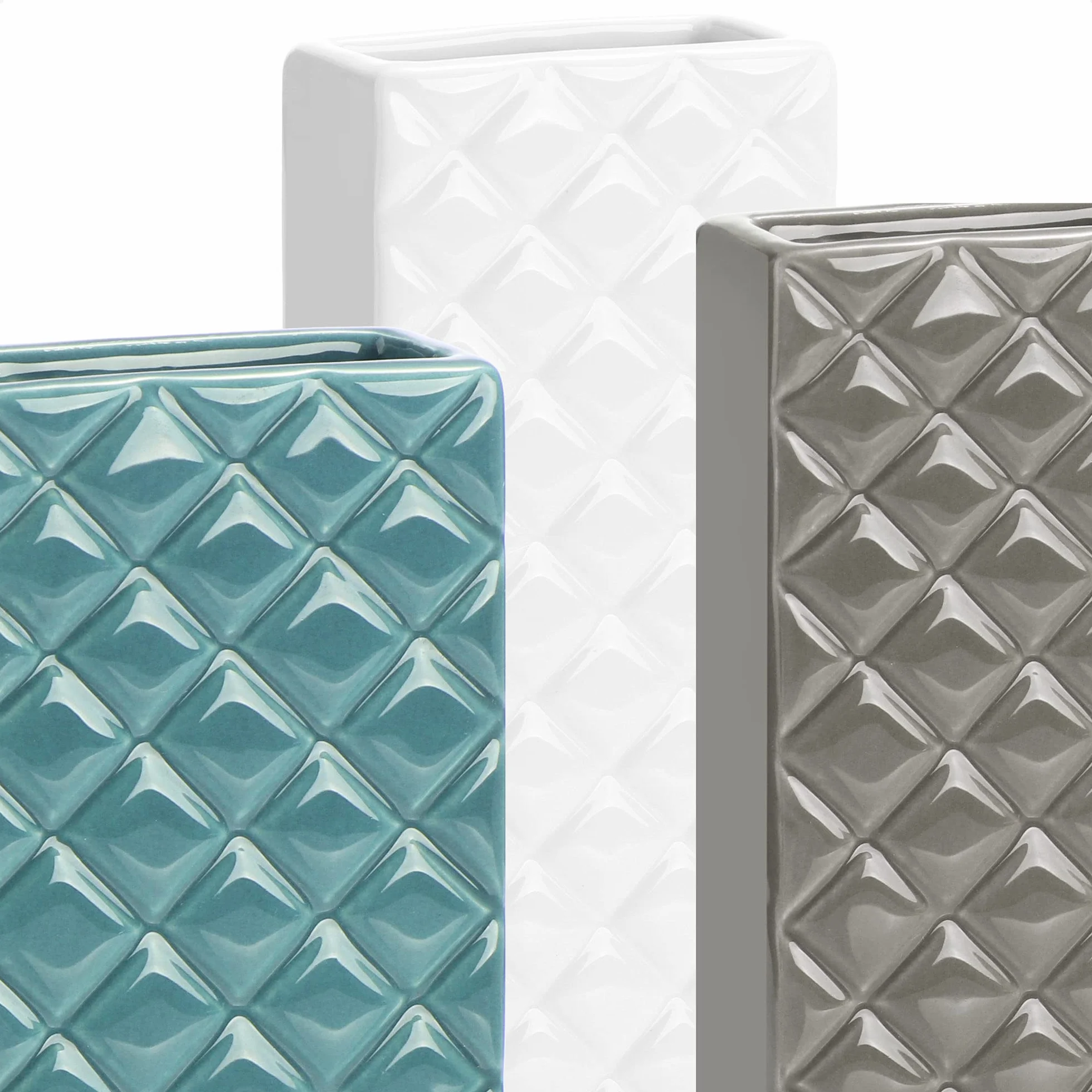 COM-FOUR® 3x ceramiczny nawilzacz powietrza - parownik grzejnikowy do nawilzania powietrza w pomieszczeniu - parownik wodny z hakiem w ksztalcie litery S (3 sztuki - diament)