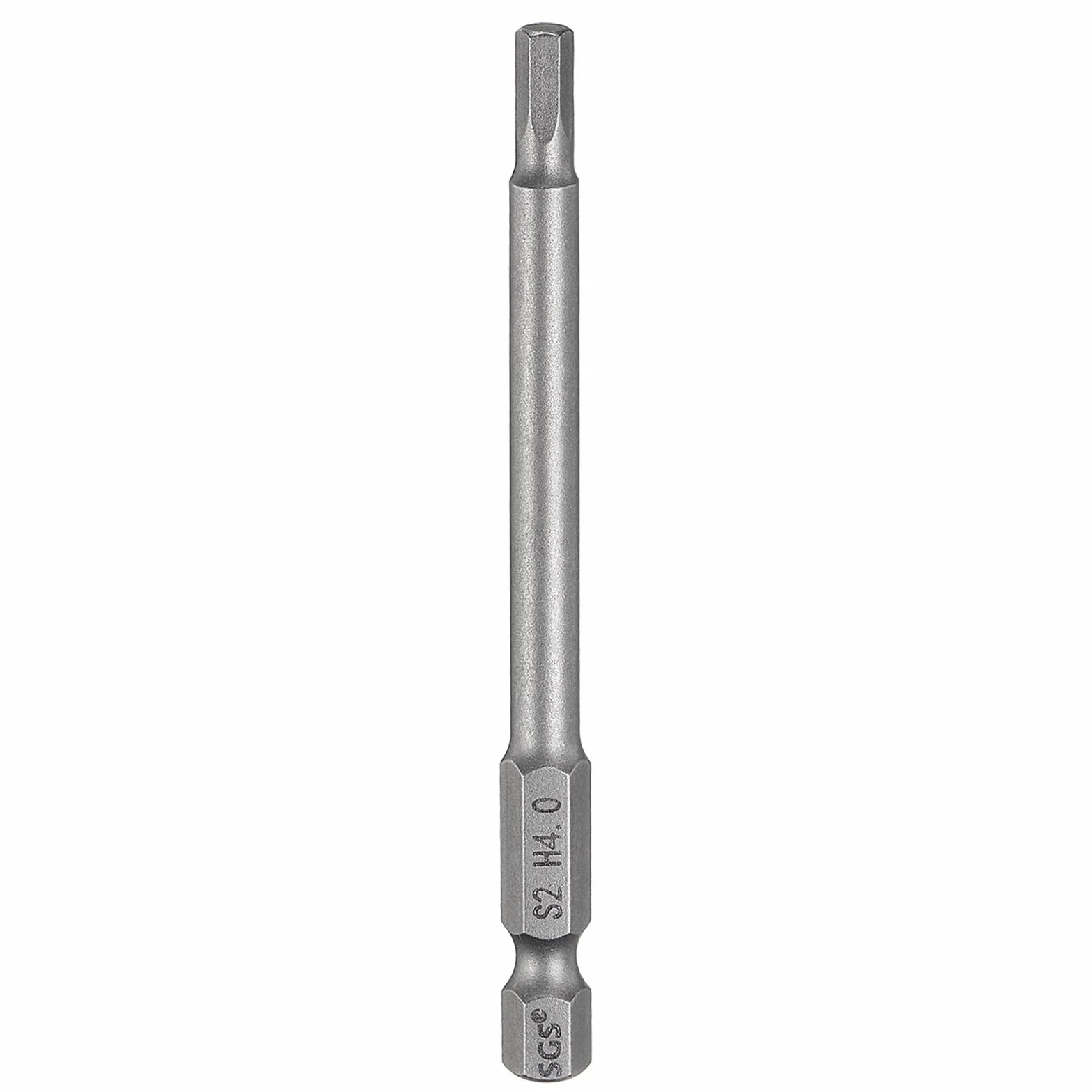 QUARKZMAN H4.0 sześciokątny klucz bitowy 4 mm metryczna płaska końcówka 1/4" trzpień sześciokątny 100 mm (4") długi magnetyczny klucz imbusowy