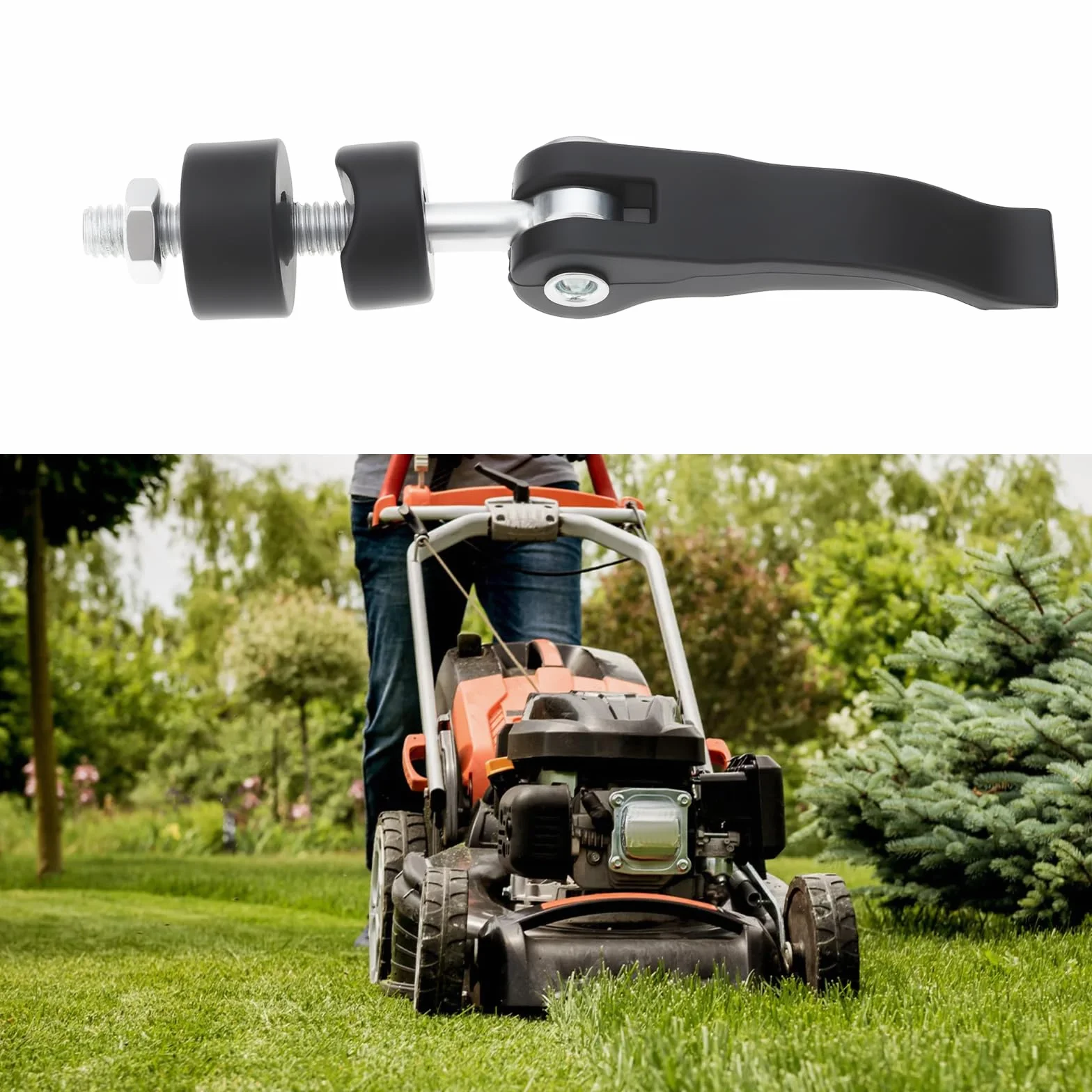 OTOTEC 2 szt. nakrętki uchwytu kosiarki ze stali nierdzewnej 6 mm 55 x 56 mm śruba do kosiarki