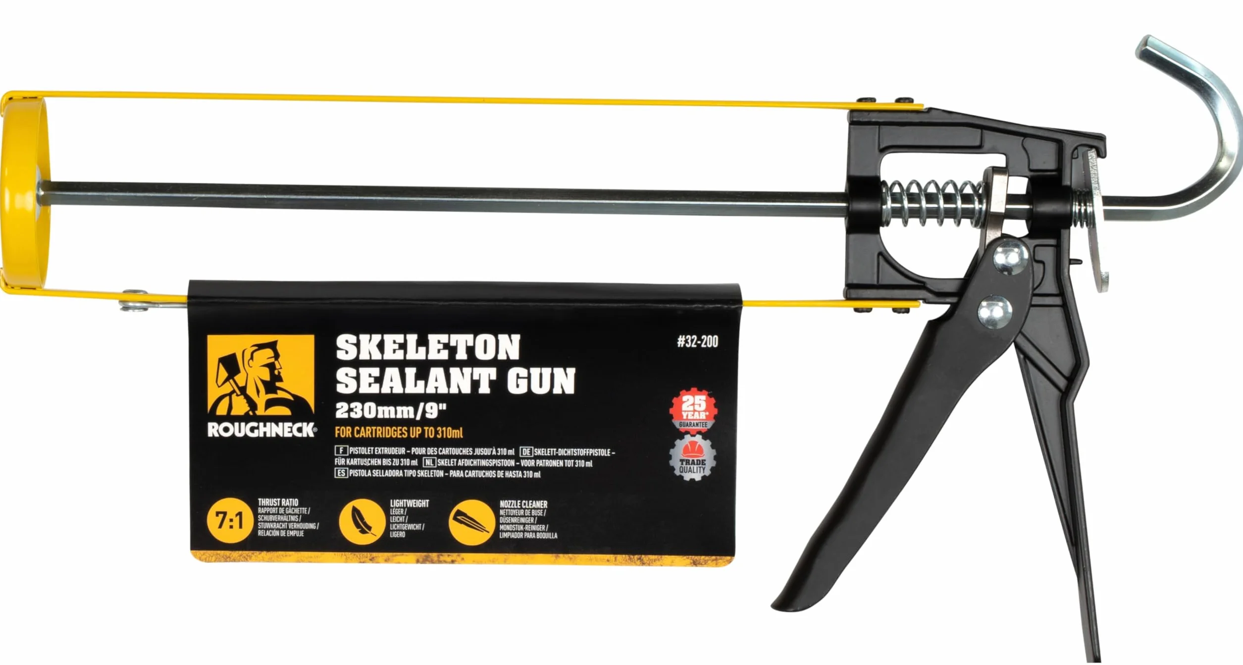 Roughneck ROU32200 Uszczelniacz szkieletowy i pistolet do nakładania kleju 230 mm/9 cali