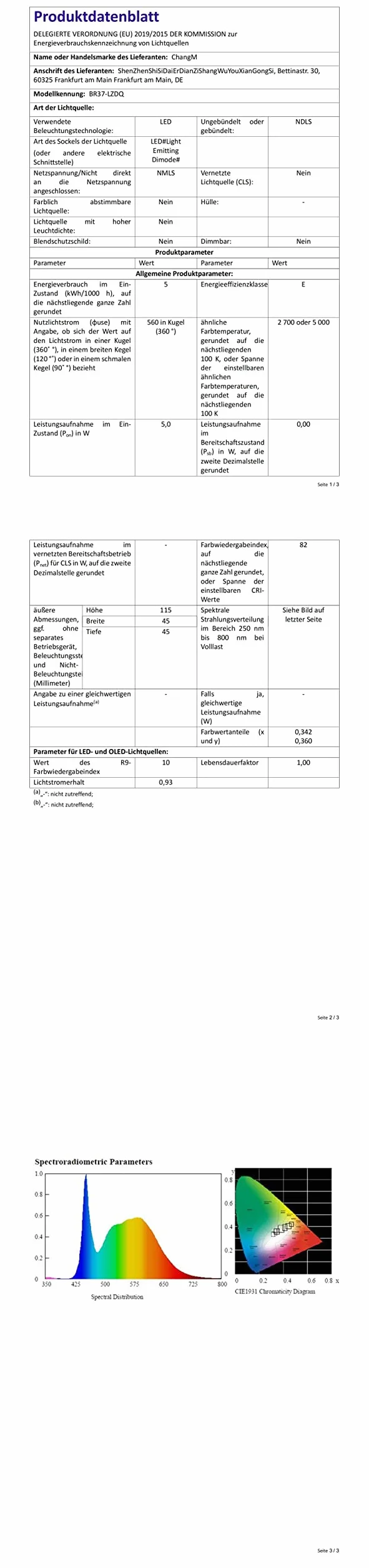 ChangM Lampa LED E14 RGBW 2700 K zestaw 6 diod LED zmieniających kolor żarówki 5 W (zastępuje 40 W), możliwość przyciemniania kolorów żarówki LED, zmiana kolorów z pilotem zdalnego sterowania, RGB i