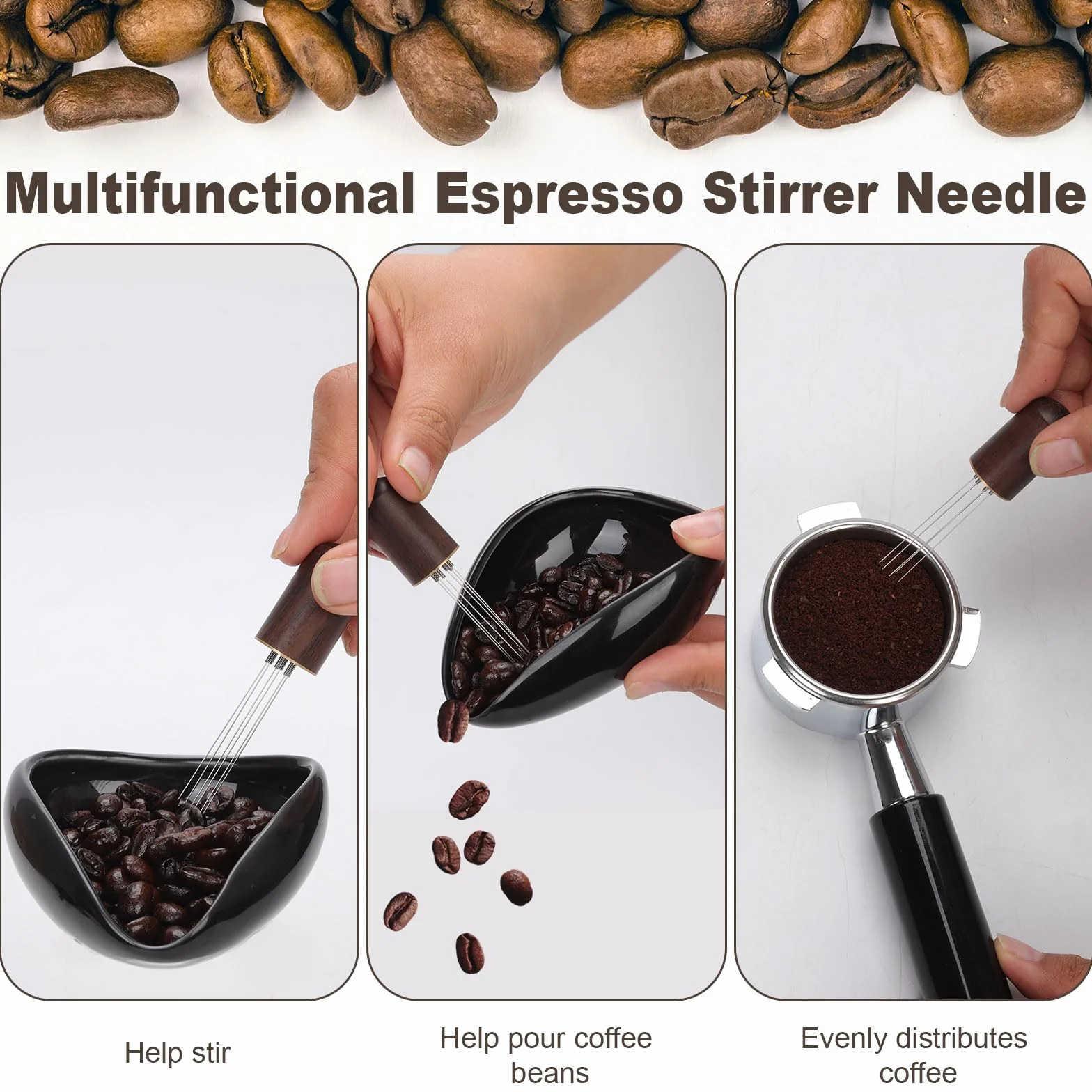 Zestaw Akcesoriów Kawowych: Kubek Dozowania 35g, Butelka z Rozpylaczem, Mieszadło Espresso, Łyżeczki, Ceramiczna Tacka