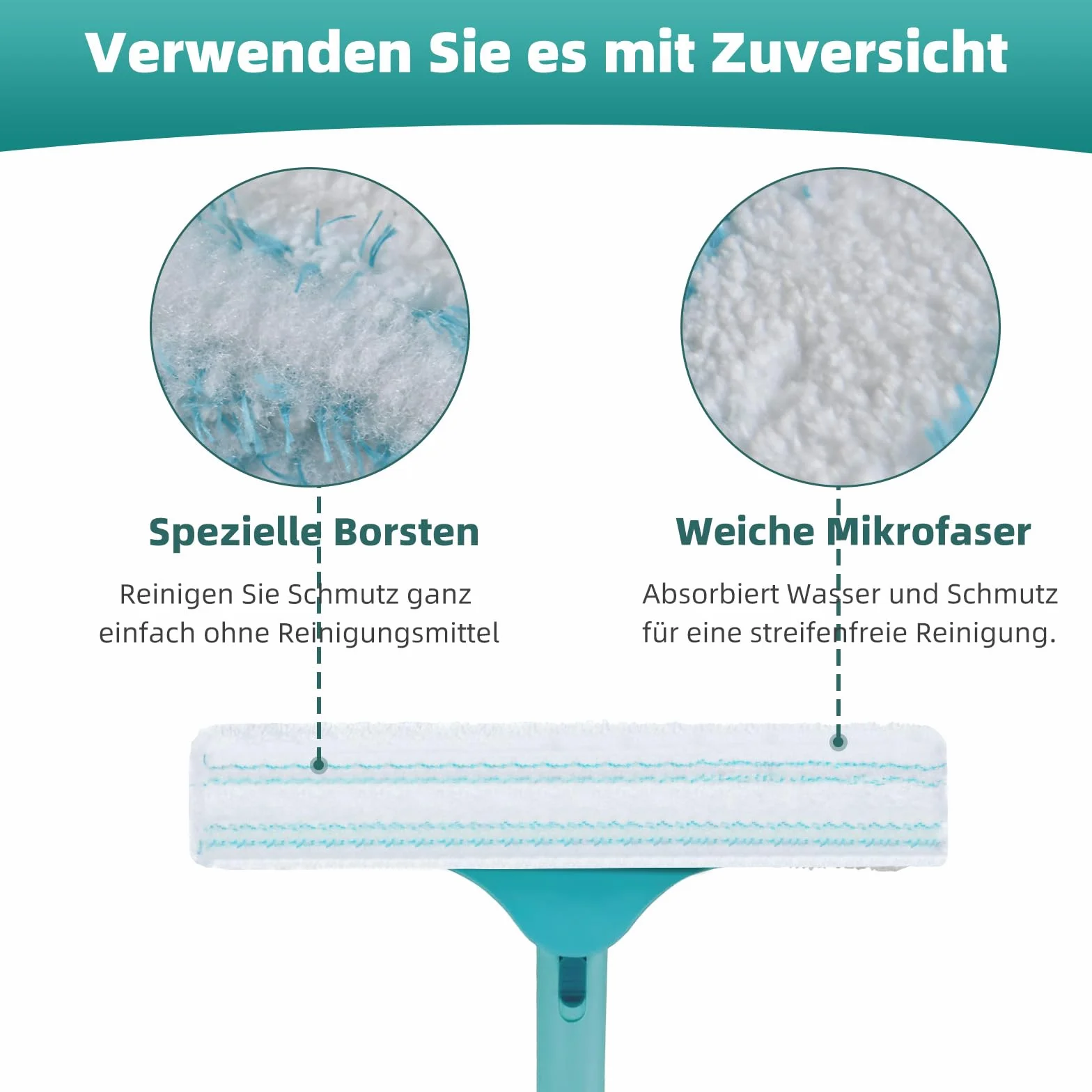 Leifheit Window & Frame Cleaner L zamienny pokrowiec z mikrofibry do myjki okiennej