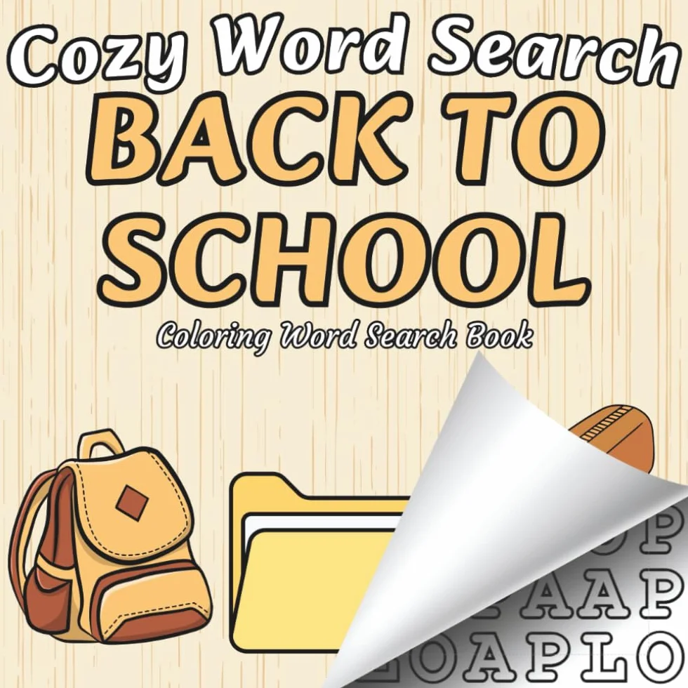 Cozy Word Search: Back-to-School Coloring Word Search Book
