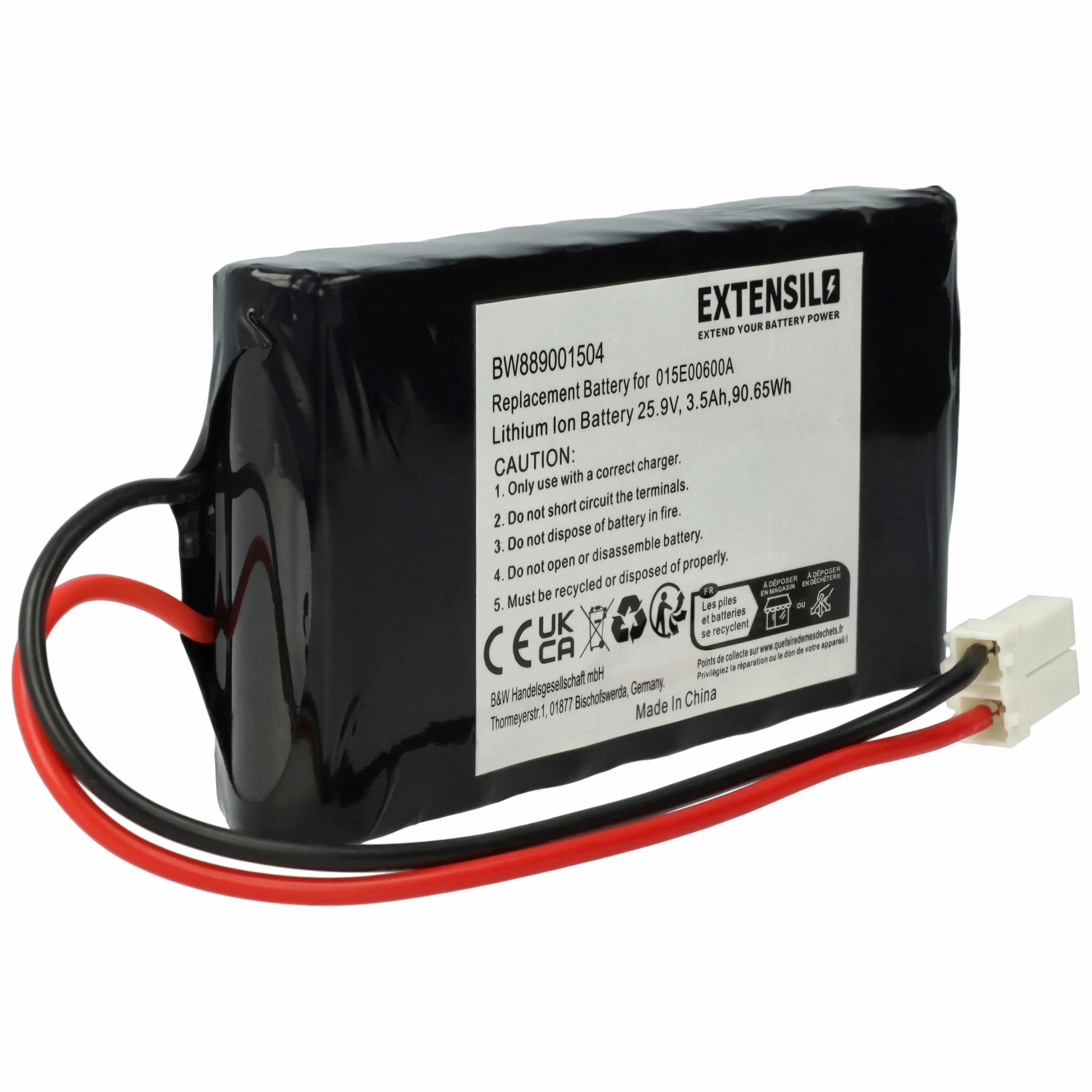 vhbw Bateria kompatybilna z Ambrogio L20, L15 (3500 mAh, 25,9 V, Li-Ion)