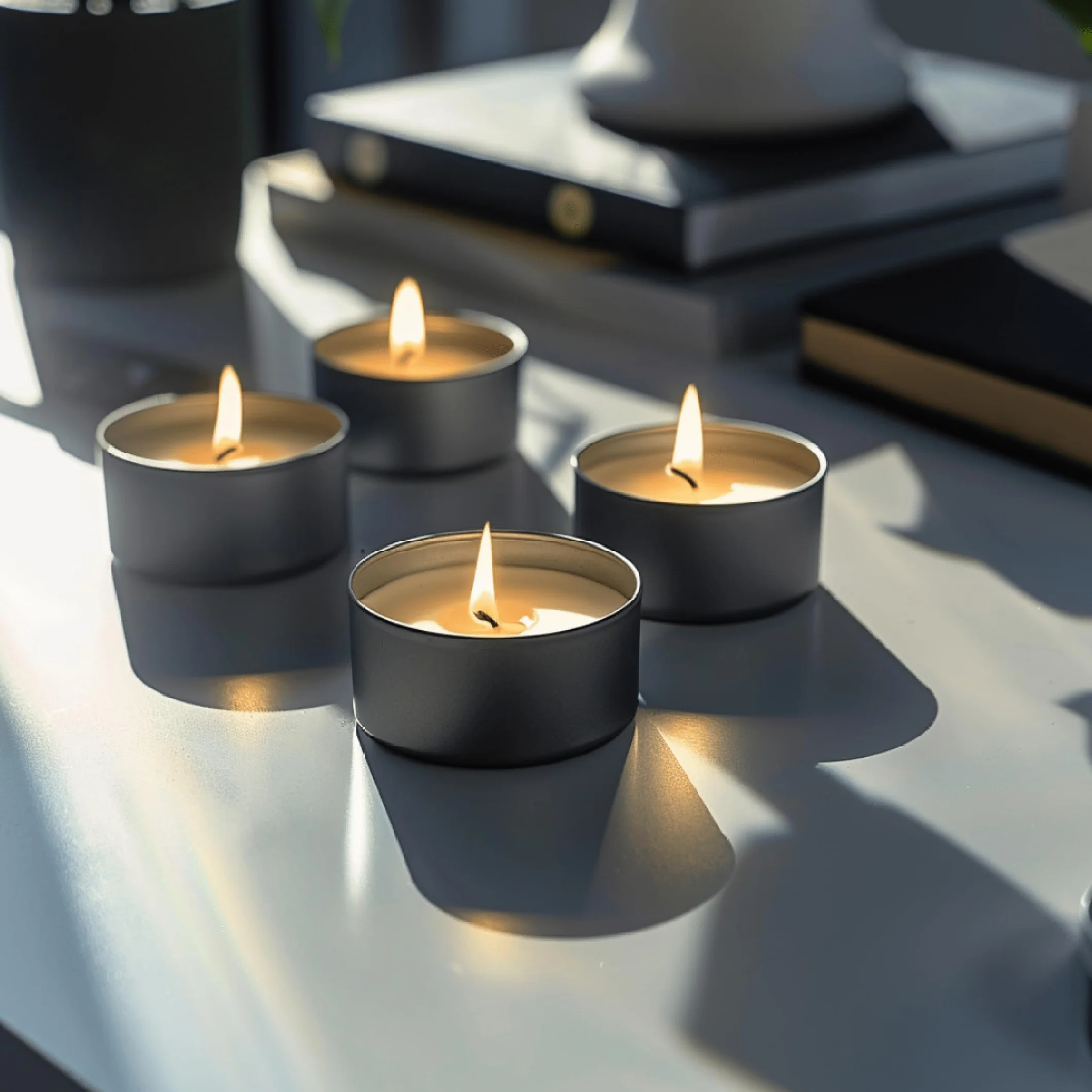 Horeca Candles - Świeczki Tealight - 4 Godziny Palenia - Zestaw 100 Białych Świeczek Tealightowych - Bez zapachu - Podgrzewacze Świeczki na Ślub, Dekoracje, Imprezę