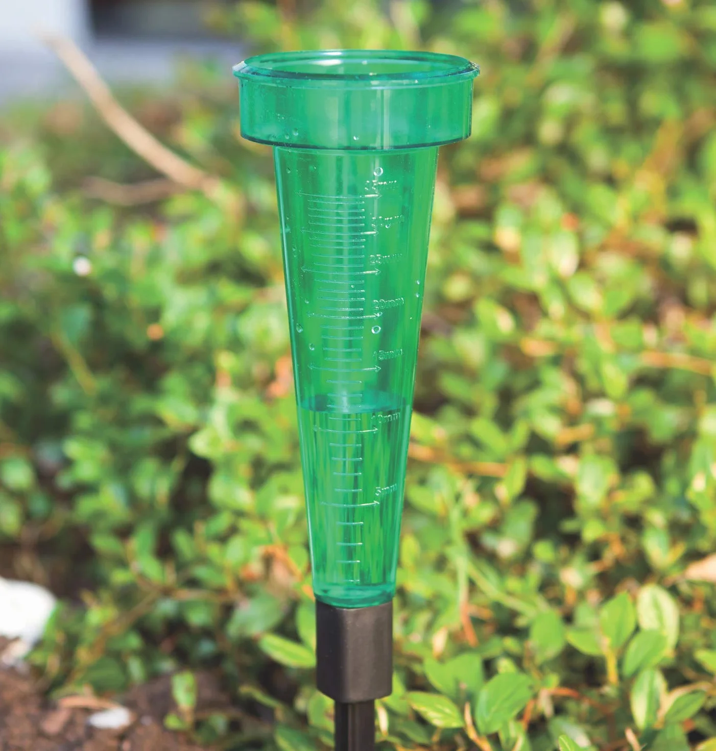 Windhager Deszczomierz, miernik opadów, łącznie z ostrzem do wbijania w ziemię, do dokładnego pomiaru wody deszczowej, 22 cm, 06244 cm, zielony