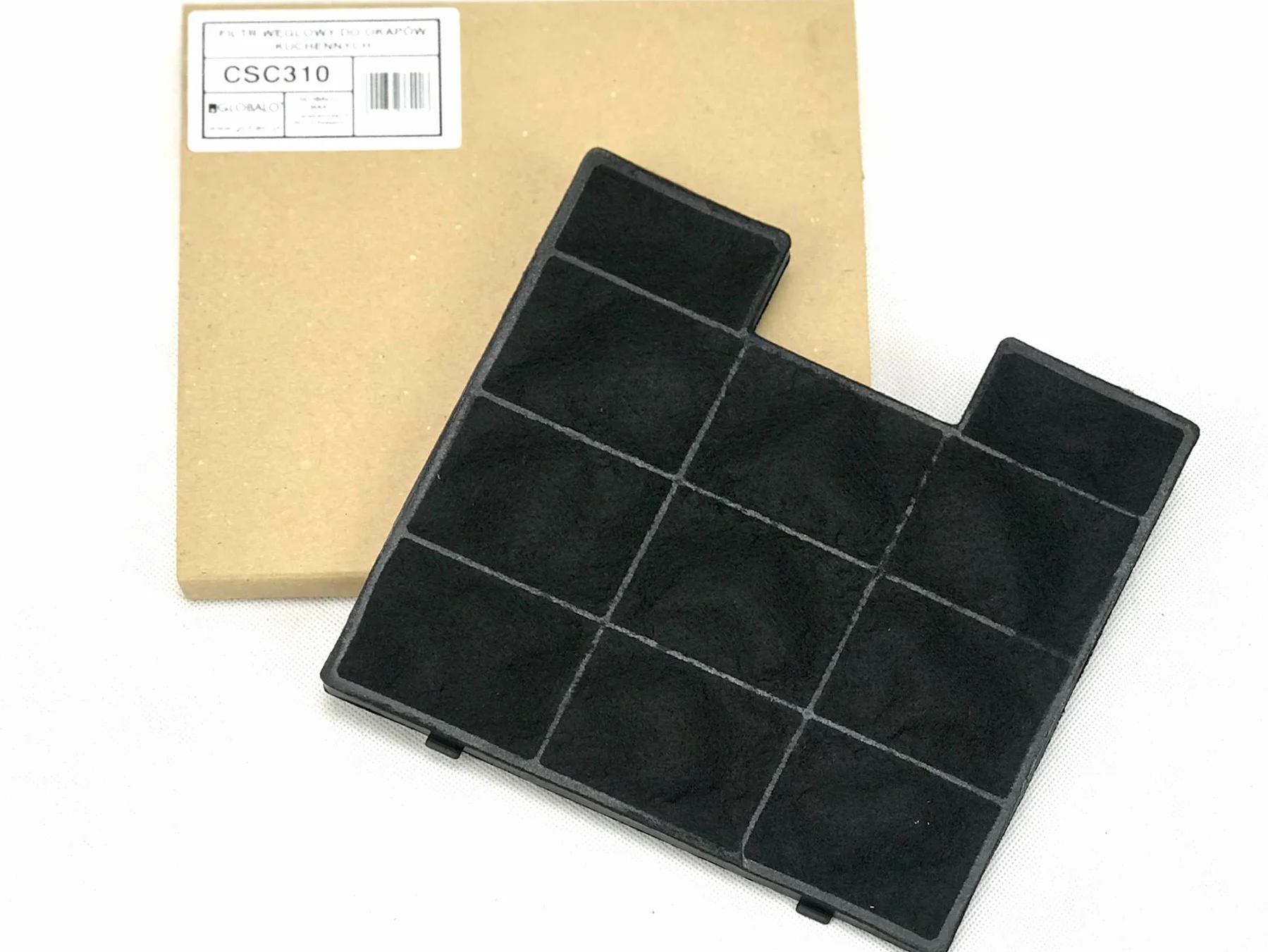 Filtr węglowy CSC 310 do okapu kuchennego GLOBALO Nidaro 60, 90, Verta 60, 90, 24 cm × 22 cm × 1 cm