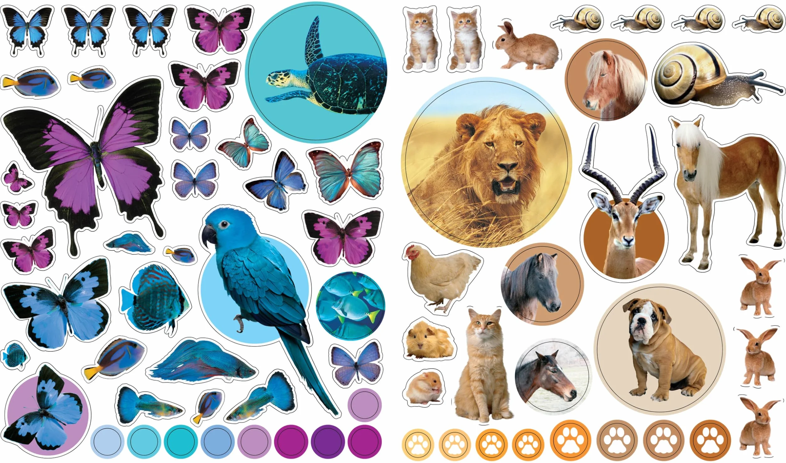 Workman Publishing Animals: 400 reusable stickers inspired by nature (Eye Like Stickers), multicolour, 1, 9780761169338
