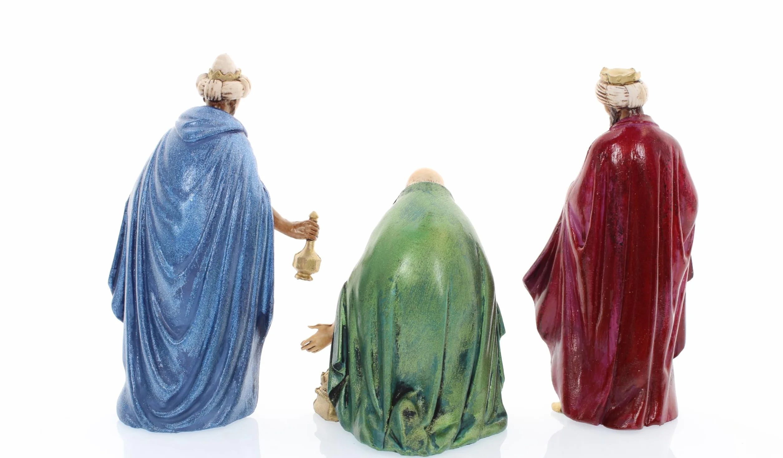Moranduzzo Tris Król Mędrców do szopki 12 cm w skali 1:15 - Niezniszczalne figurki do szopki - styl 700", ręcznie wykończony obraz, oficjalny produkt, wyprodukowany we Włoszech, rzeźbiarz M. Landi