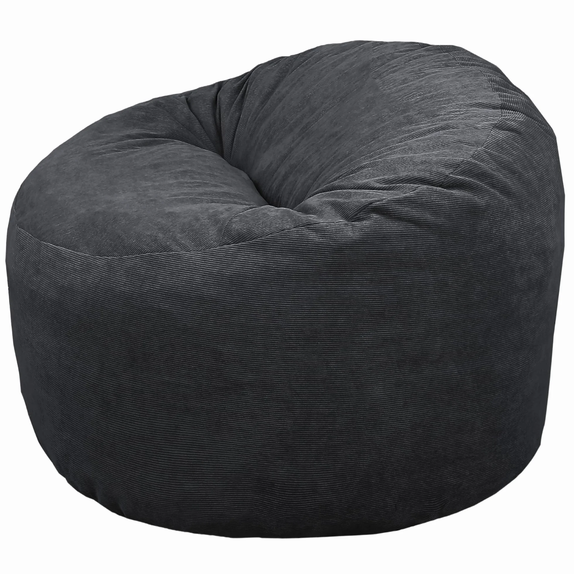 Giant Pear Beanbag 100cm Ultra wygodny sztruks wypełniony rozdrobnionymi fotelami z pianki Krzesło Sofa (niebieski)…