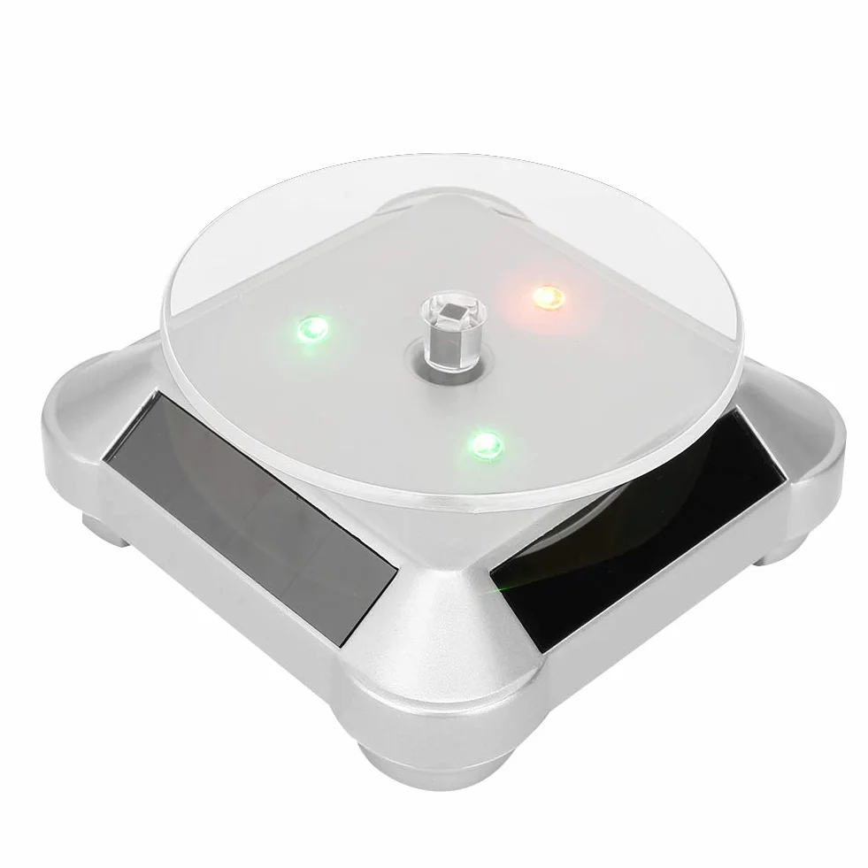 Obrotowy Stojak Wystawowy, Solarny Stojak Wystawowy Gramofon Obrotowy 360 ° Stojak Obrotowy, Zasilany Energią Słoneczną Elektryczny Zmotoryzowany Obrotowy Gramofon Obrotowy Stojak Wystawowy(#2)