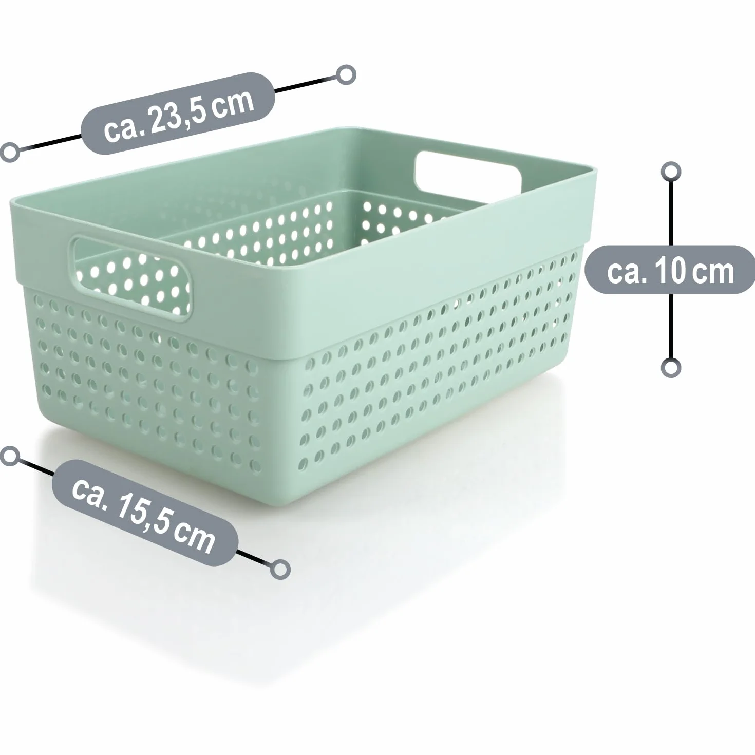 COM-FOUR® 4-czesciowy zestaw koszy do przechowywania - kosze dekoracyjne - plastikowe pudelka na kosmetyki, zabawki i artykuly gospodarstwa domowego [wybór jest rózny] (Mieszanka - 4 sztuki)