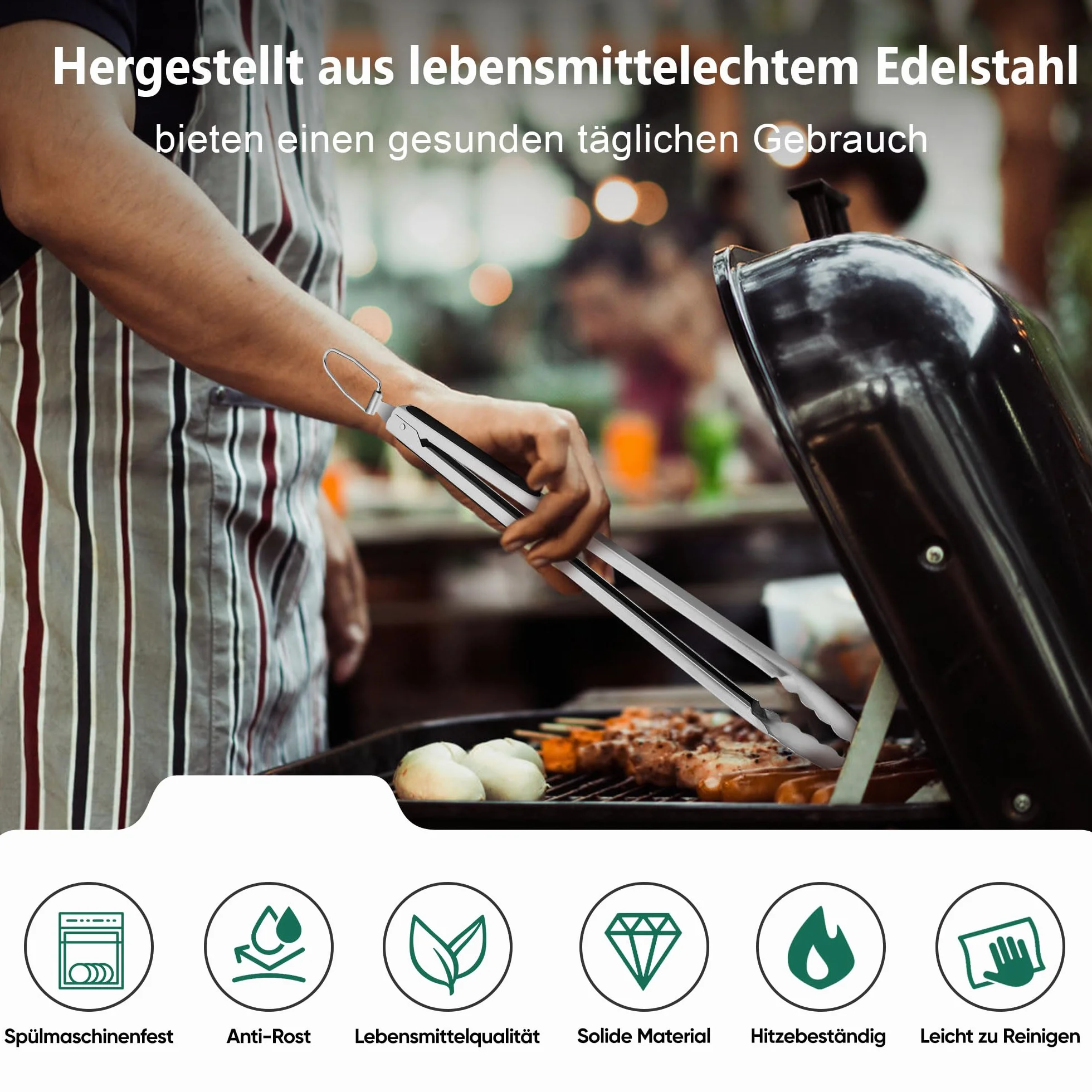 Homikit Zestaw akcesoriów do grilla ze stali nierdzewnej (3)