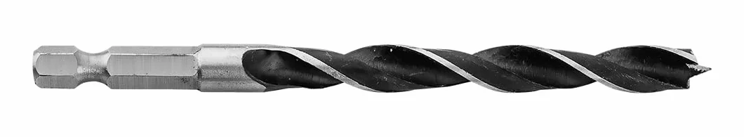 GRAPHITE Wiertło do drewna Ø 2/3/4/5/6/8/8/10 mm z trzonkiem sześciokątnym 1/4" i szlifowanymi spiralami do precyzyjnego wiercenia 2800 obr./min – stabilne mocowanie sześciokątne