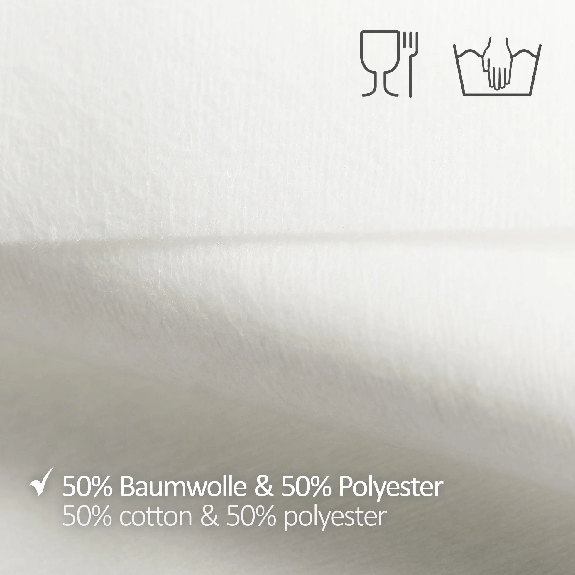 COM-FOUR® 5x Sciereczka do odcedzania, klasyczna, drobno tkana w kolorze bialym, wielokrotnego uzytku, wysoka wytrzymalosc na rozciaganie (05 sztuk - bialy)
