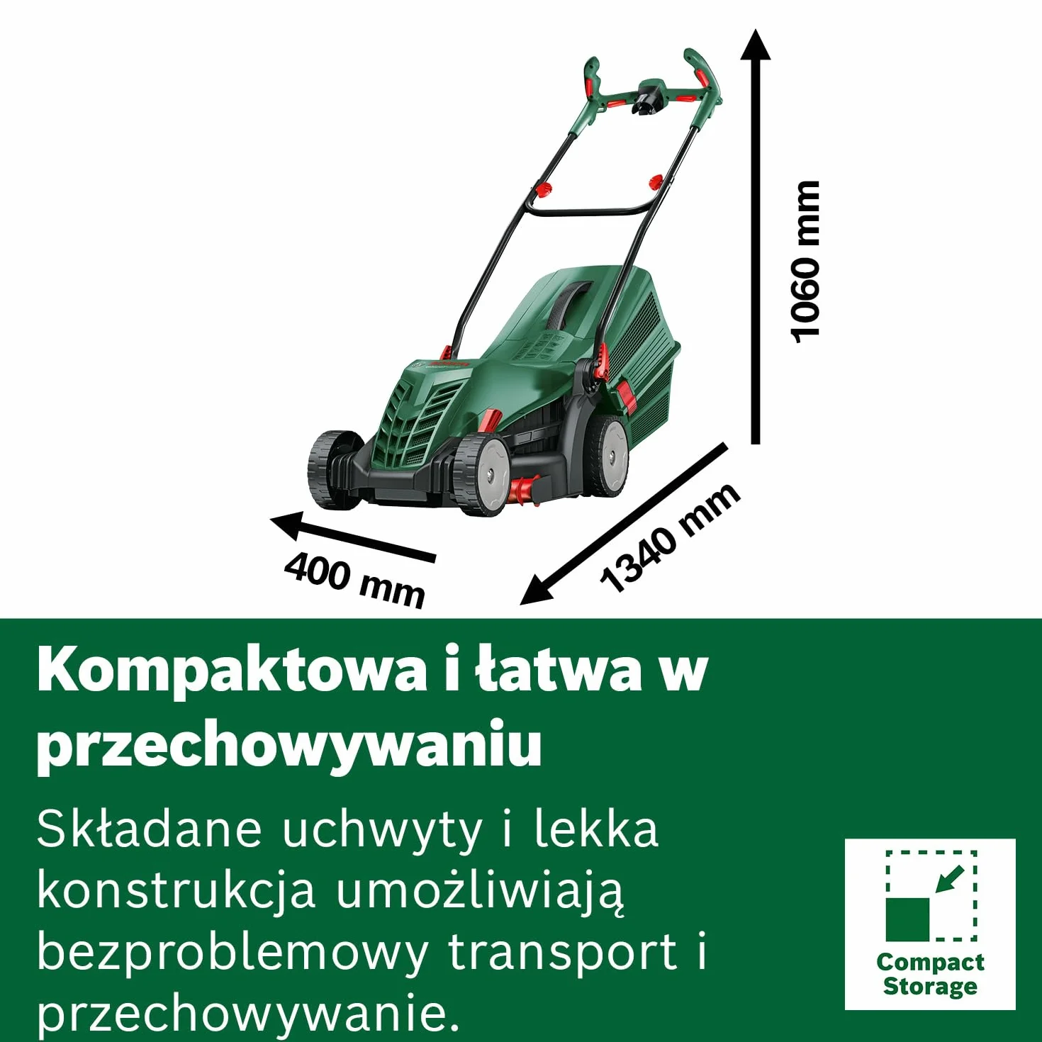 Bosch Kosiarka sieciowa UniversalRotak 37-555 (silnik 1 400 W, szerokość cięcia: 37 cm, zbiornik na trawę 40 l, uchwyty Ergoflex)