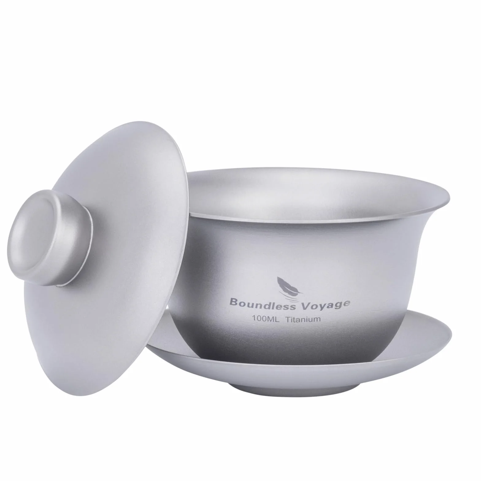 Boundless Voyage Tytanowa Filiżanka do Herbaty z Podwójnymi Ściankami Chiński Tradycyjny Gaiwan Zestaw Ti3143D